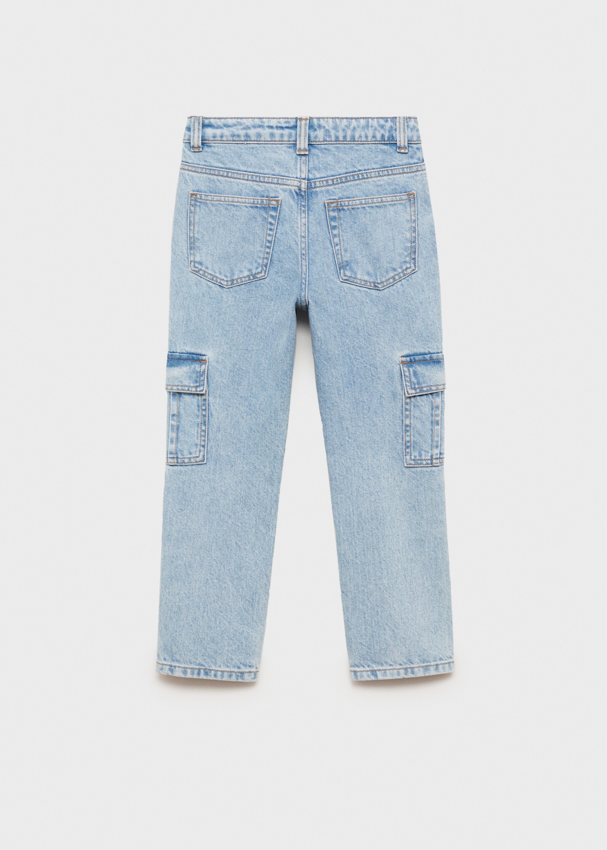 Jeans cargo com bolsos - Verso do artigo