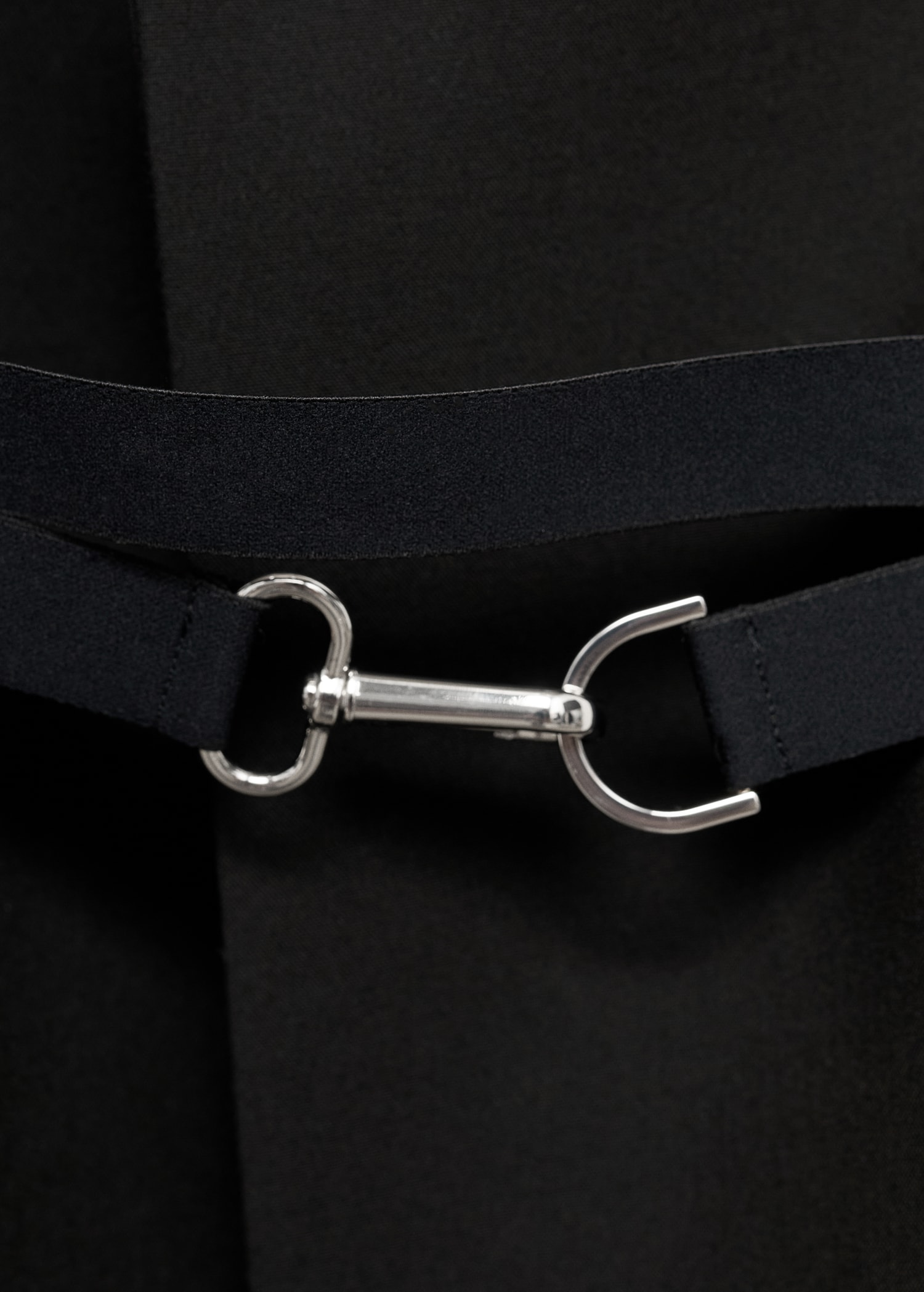 Structured double fabric coat with belt - Details of the article 8