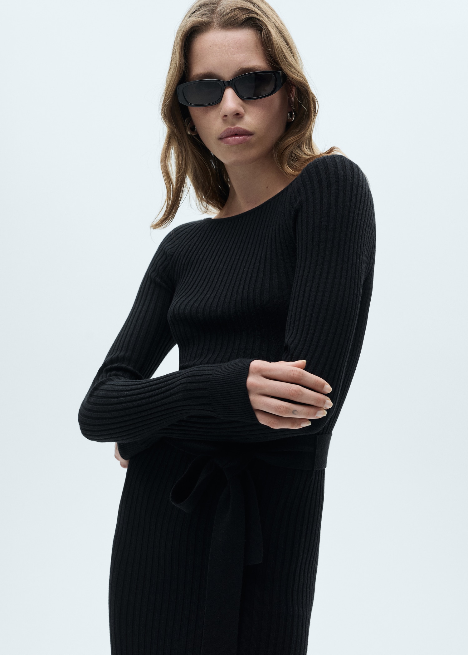 Ribbed knit dress - Women | MANGO OUTLET Bulgaria Ribbed knit dress - Women | MANGO OUTLET Bulgaria