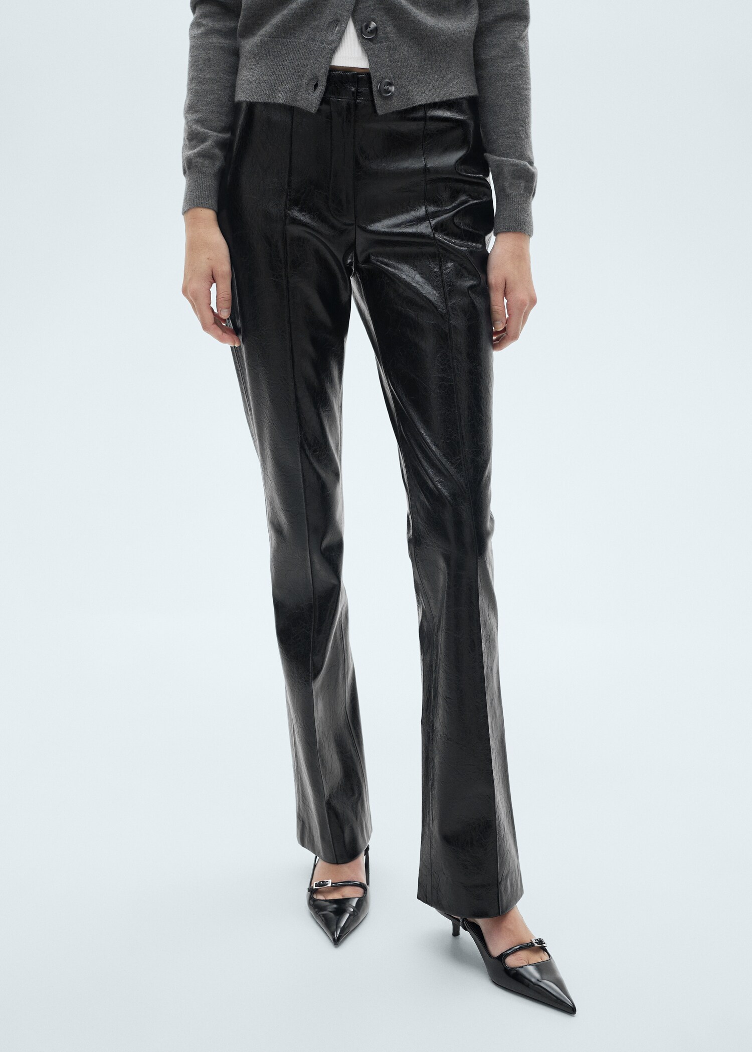 Leather-effect skinny pants - Medium plane