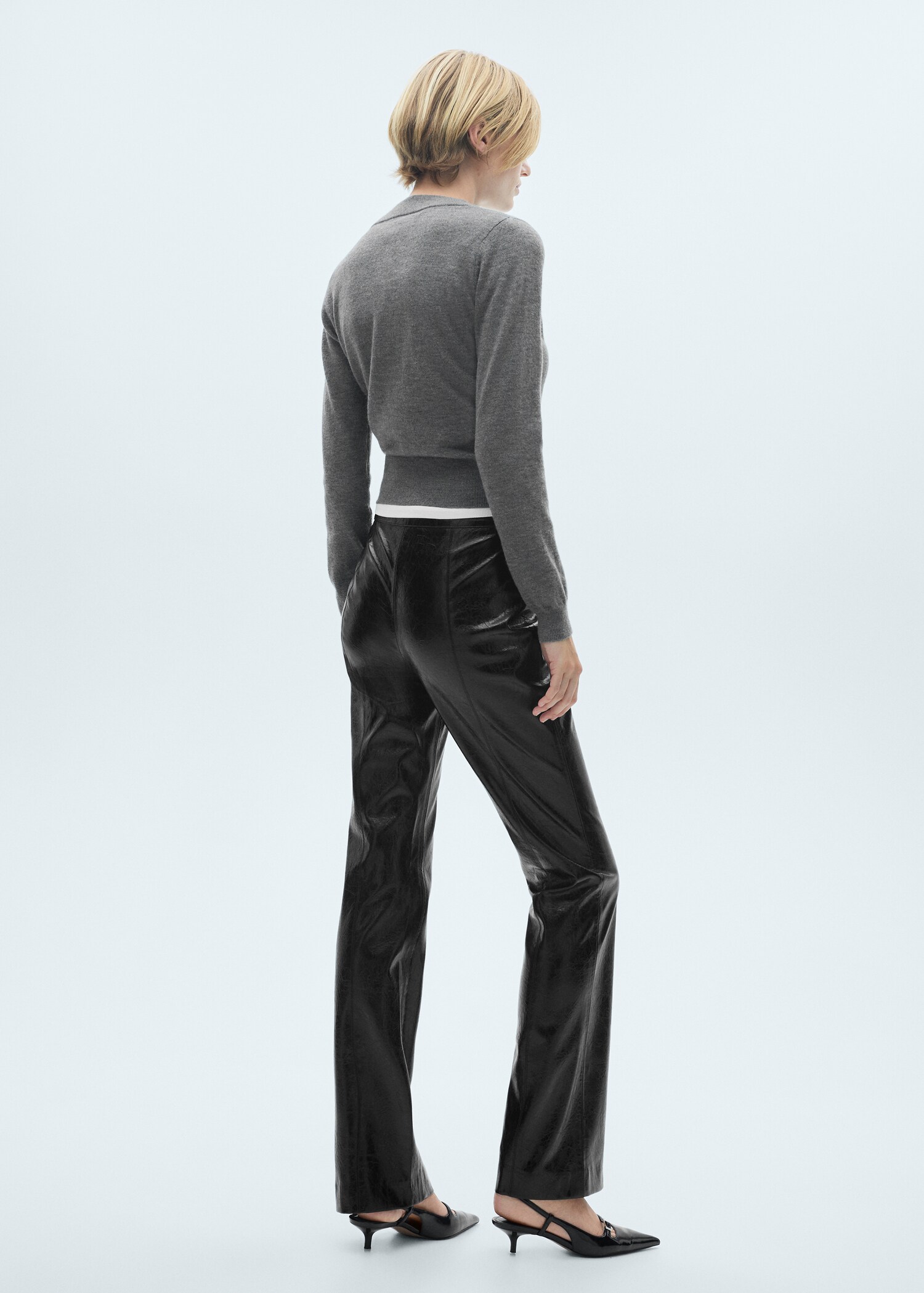 Leather-effect skinny pants - Reverse of the article