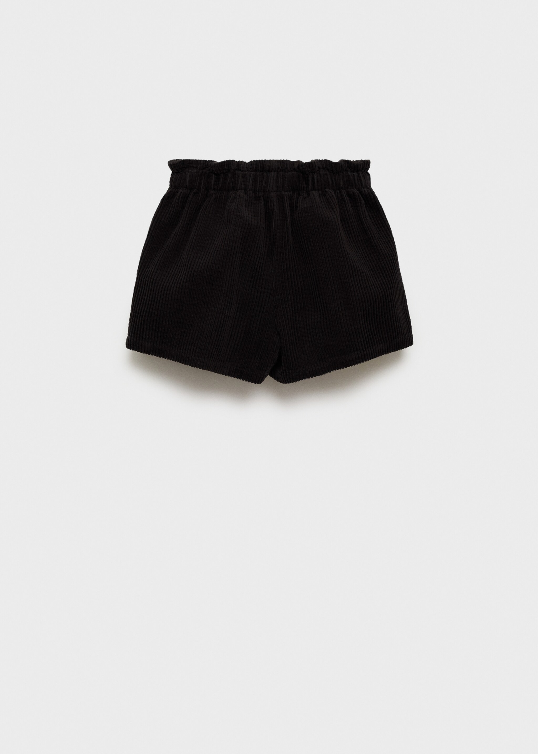 Corduroy paper bag shorts - Reverse of the article, Black. Ref: 77056724-00.