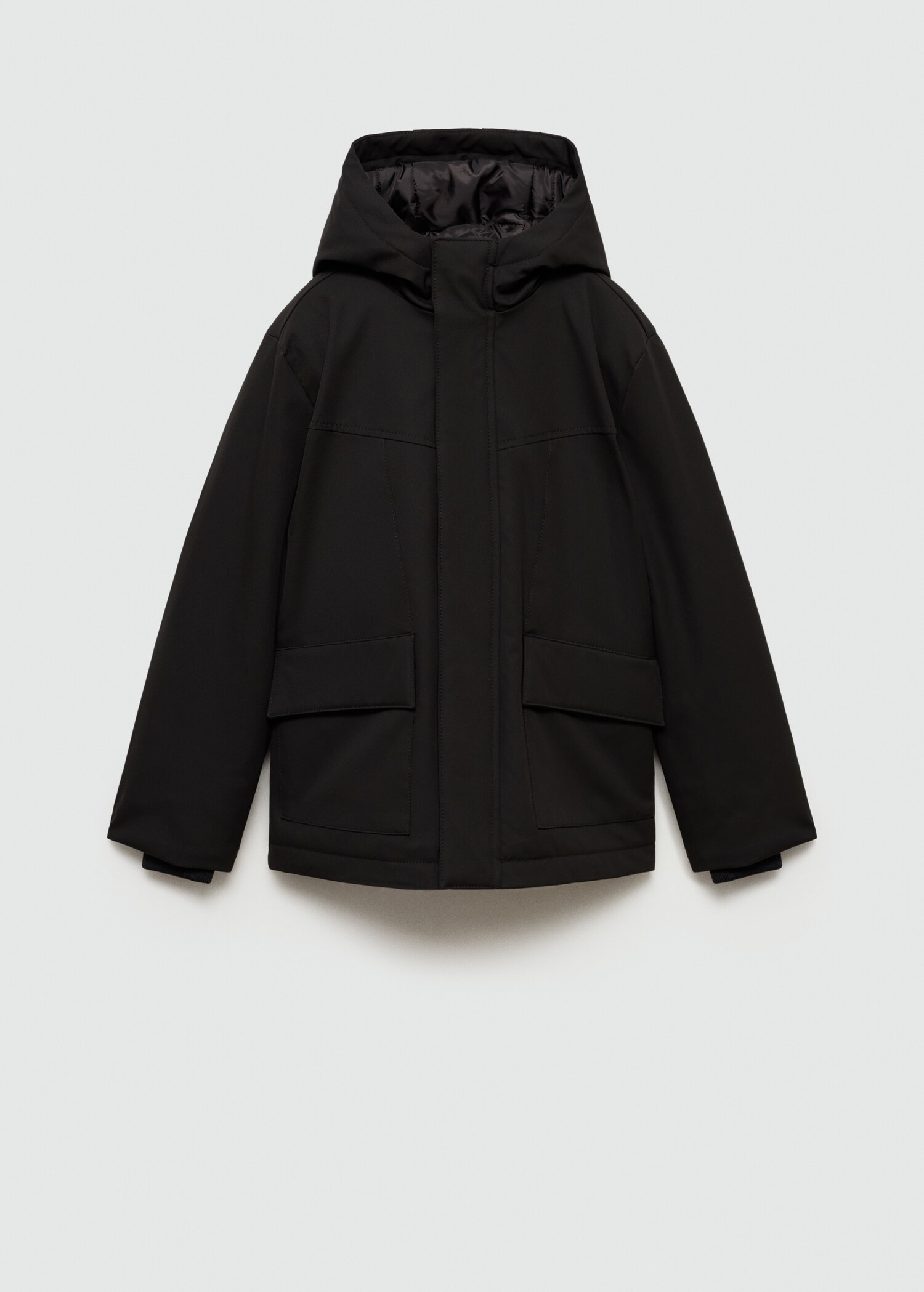 Water-repellent hood puffer coat - Article without model