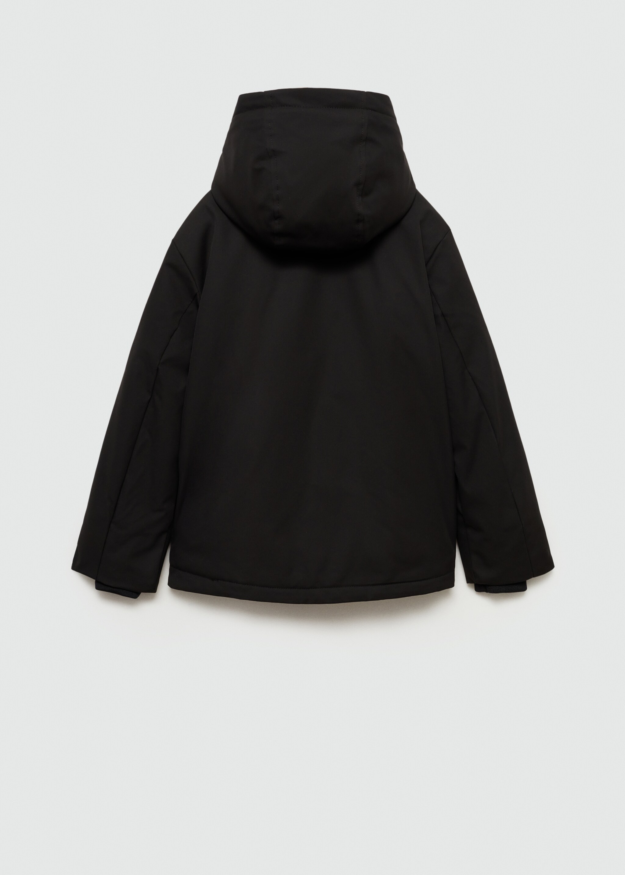 Anorak matelassé imperméable à capuche - Verso de l’article, Noir. Ref: 77056729-00.
