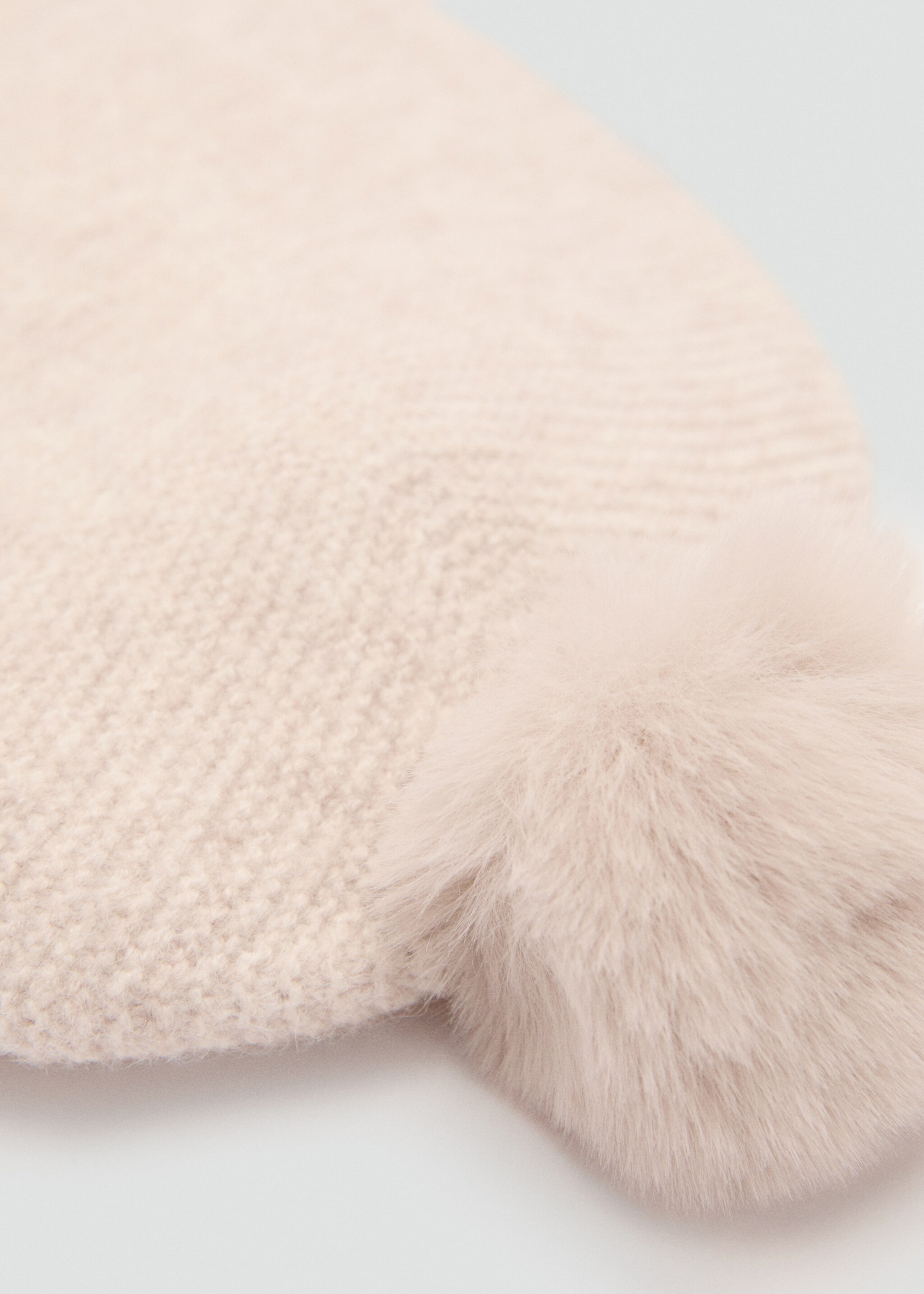 Scarf hat with pompoms - Medium plane