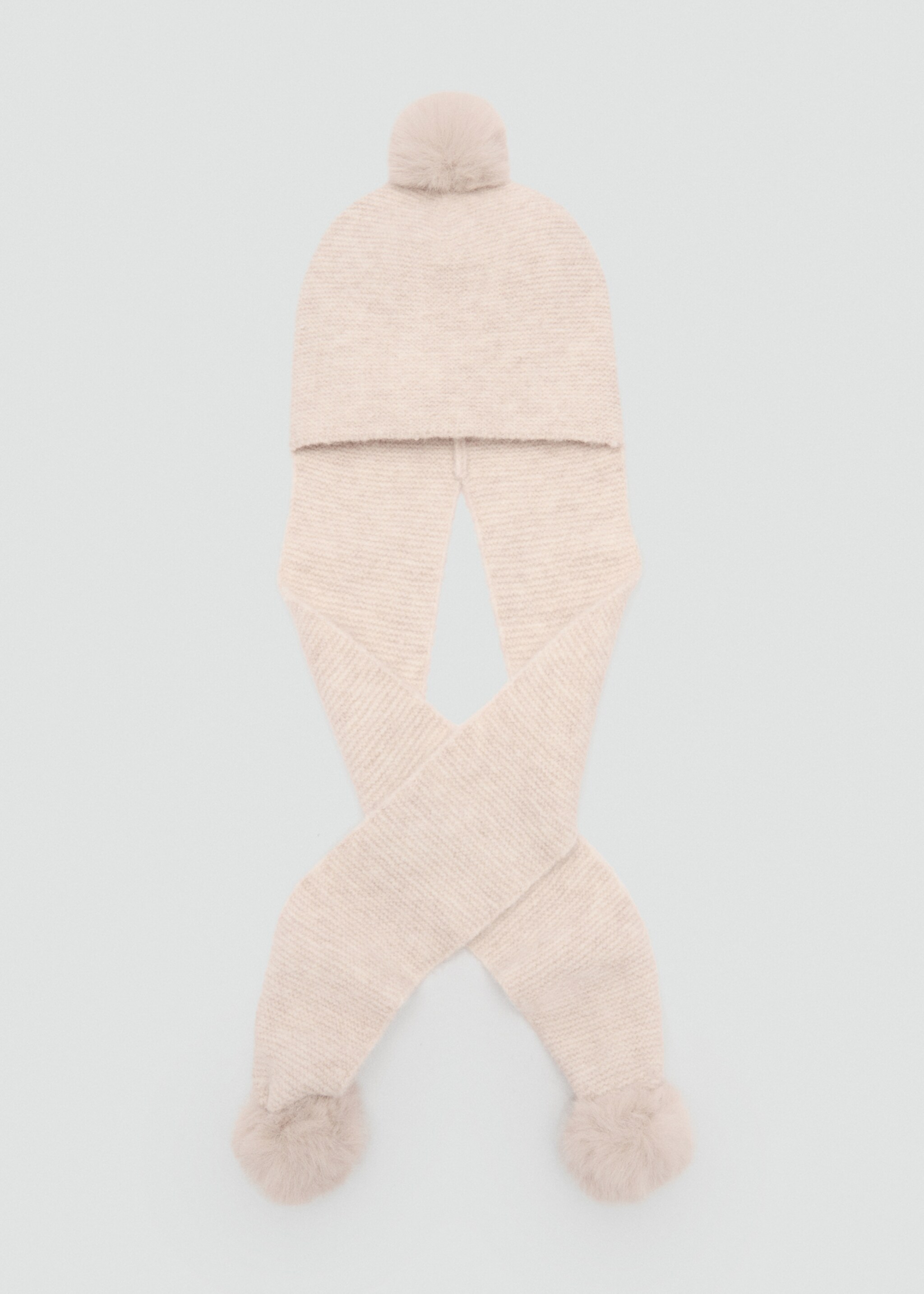 Scarf hat with pompoms - Article without model