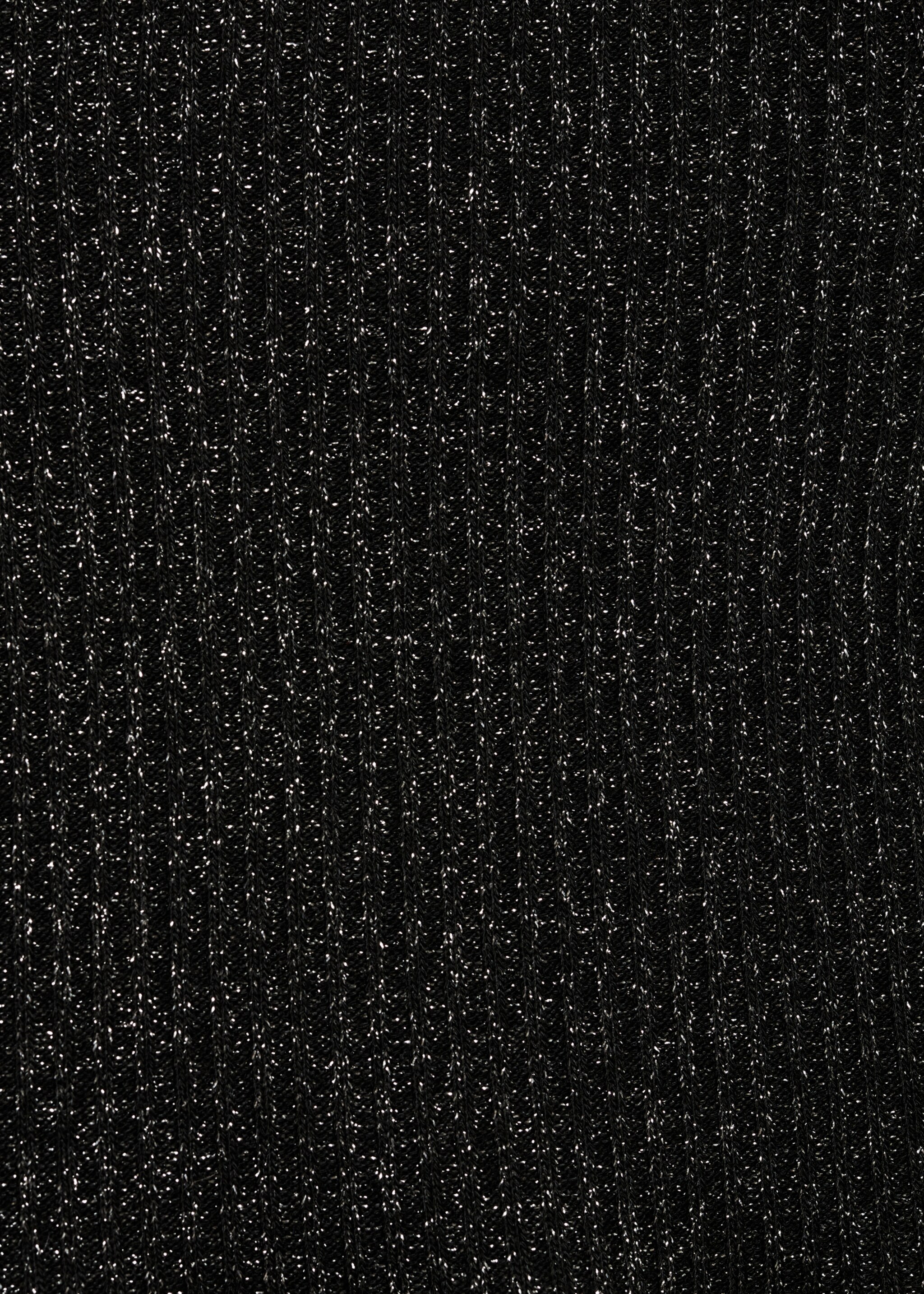 Lurex knitted skirt - Details of the article 8, Black. Ref: 77056736-00.