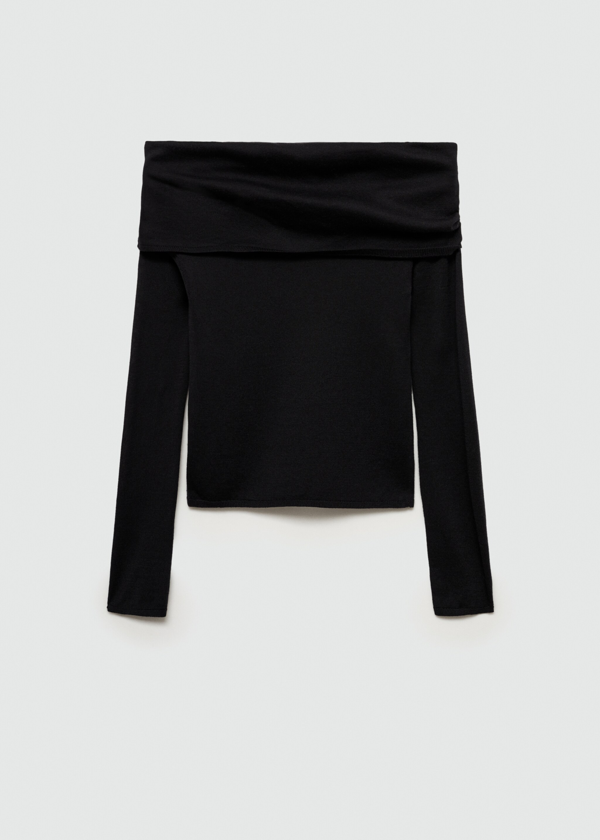 Off shoulders sweater - Article without model, Black. Ref: 77056738-00.