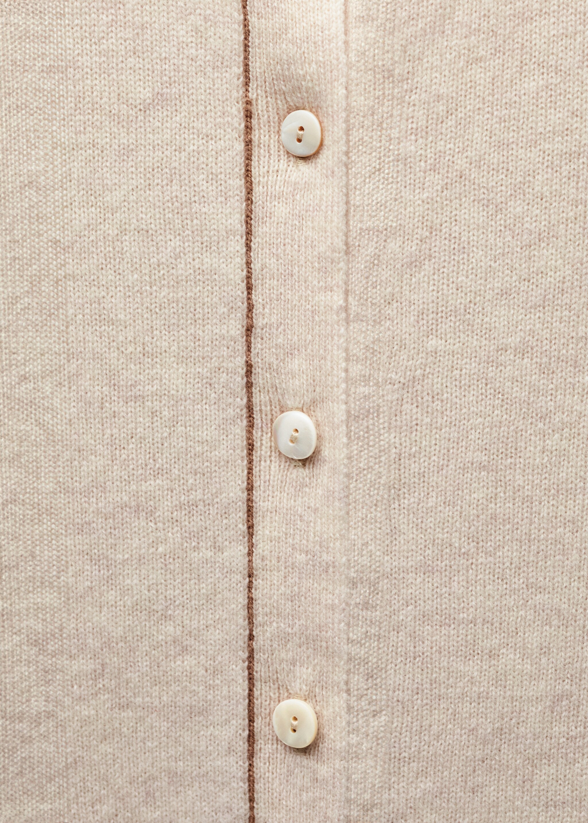 Cardigan laine coutures décoratives - Détail de l'article 0, Beige. Ref: 77056743-00.