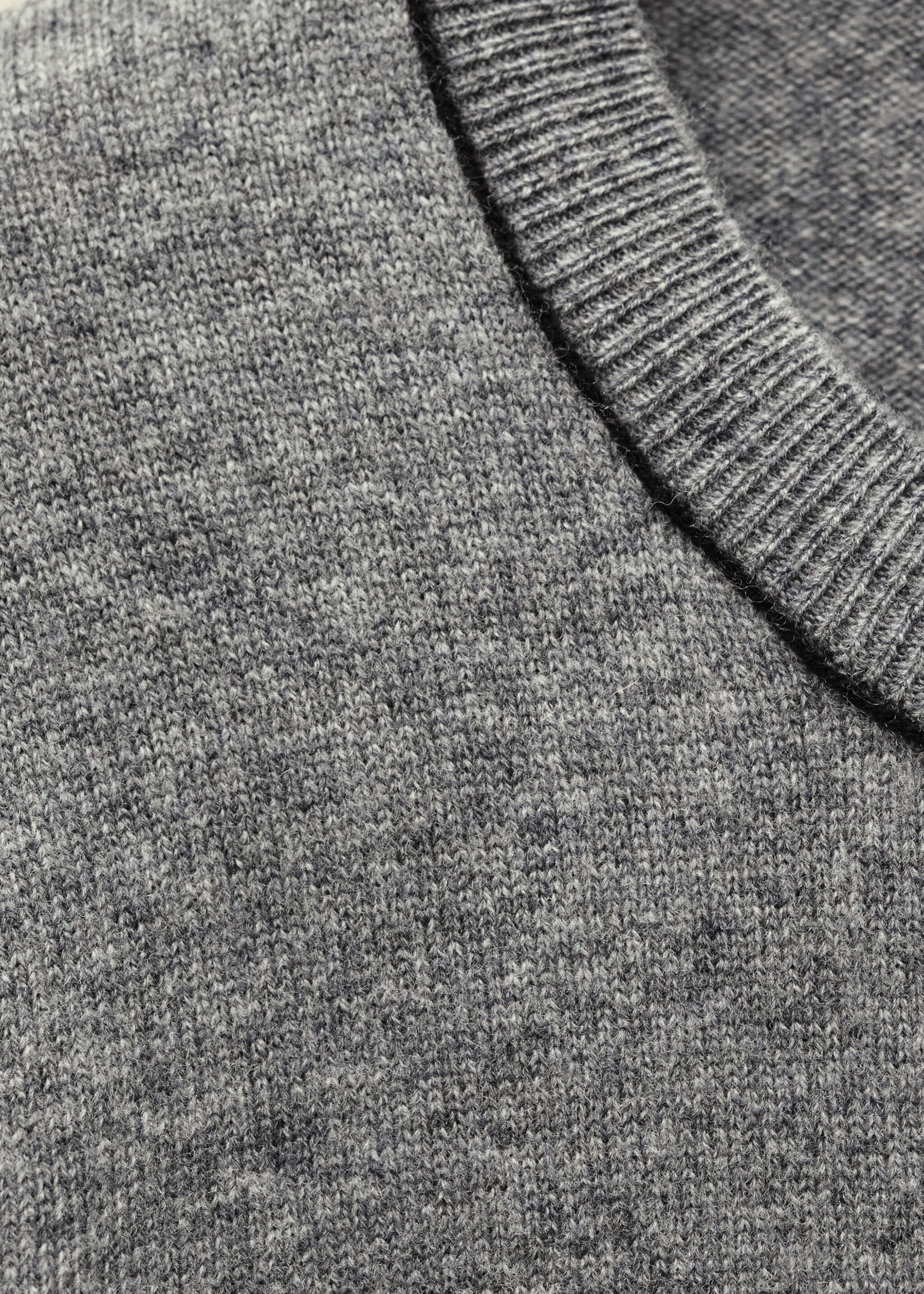 Cardigan laine coutures décoratives - Détail de l'article 0, Gris chiné moyen. Ref: 77056743-00.