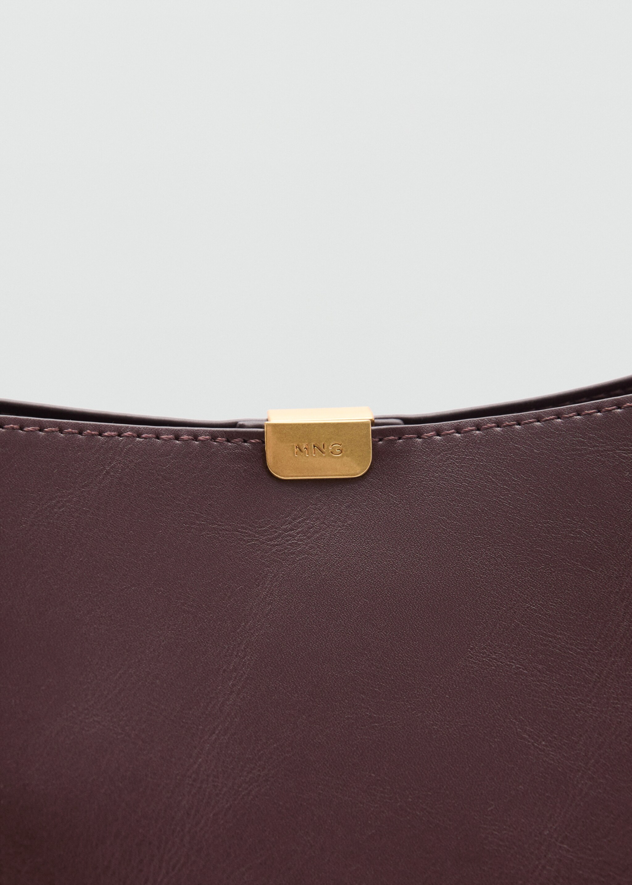 Bolso shopper detalle metálico - Detalle del artículo 1, Marrón. Ref: 77056746-00.