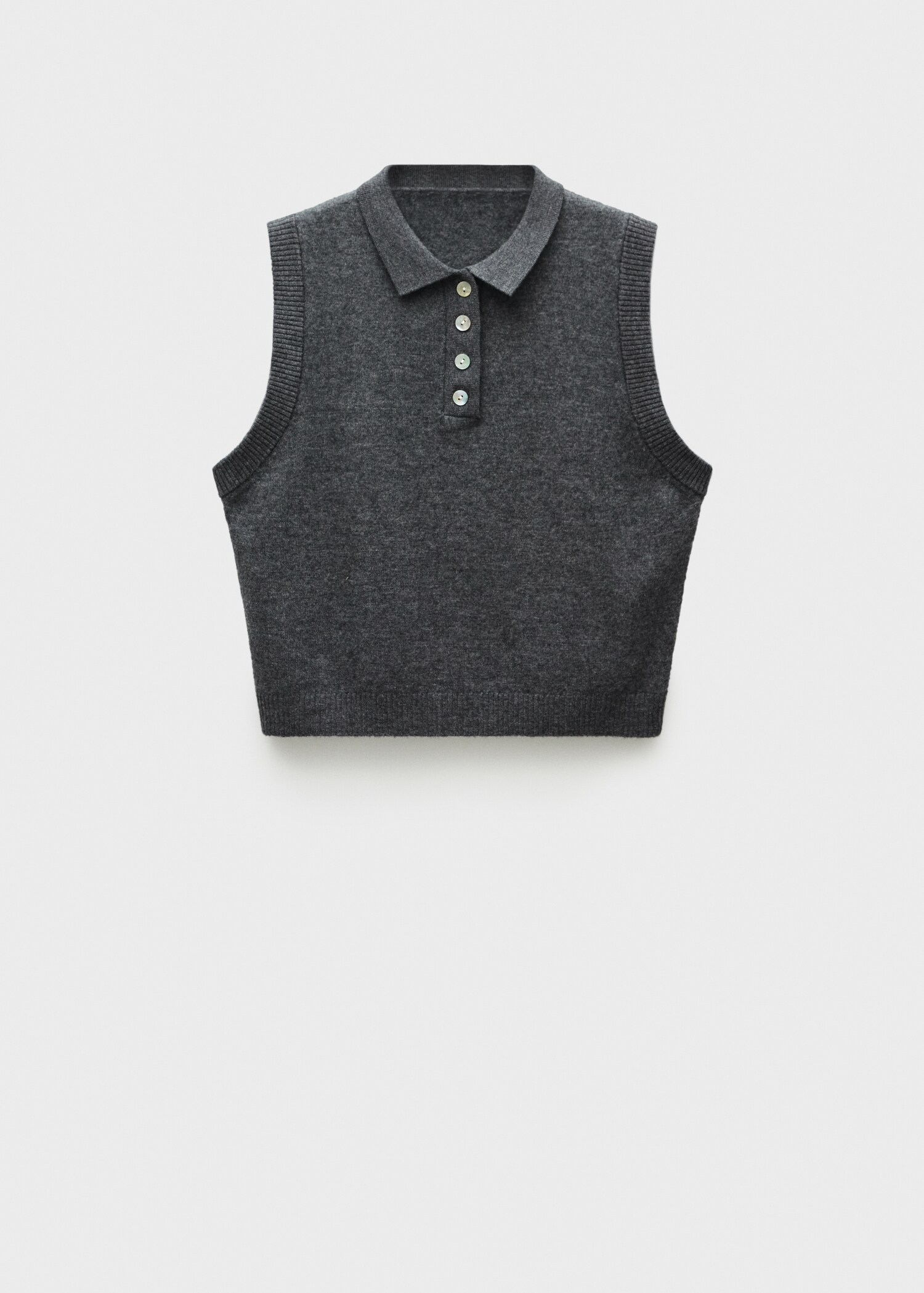 Wool-blend gilet with buttons - Article without model