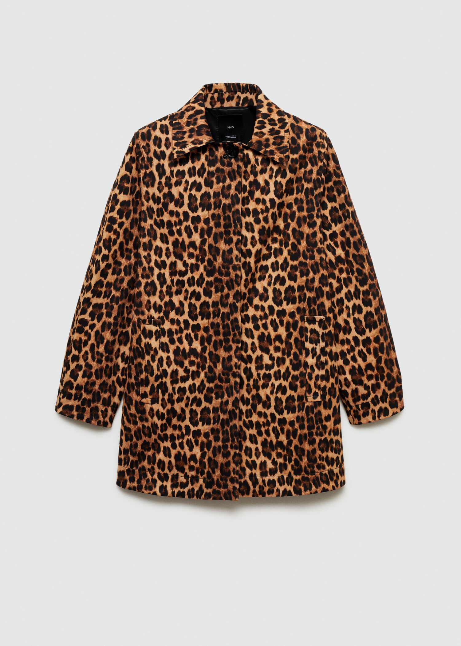 Leopard-print straight-fit coat - Article sans modèle
