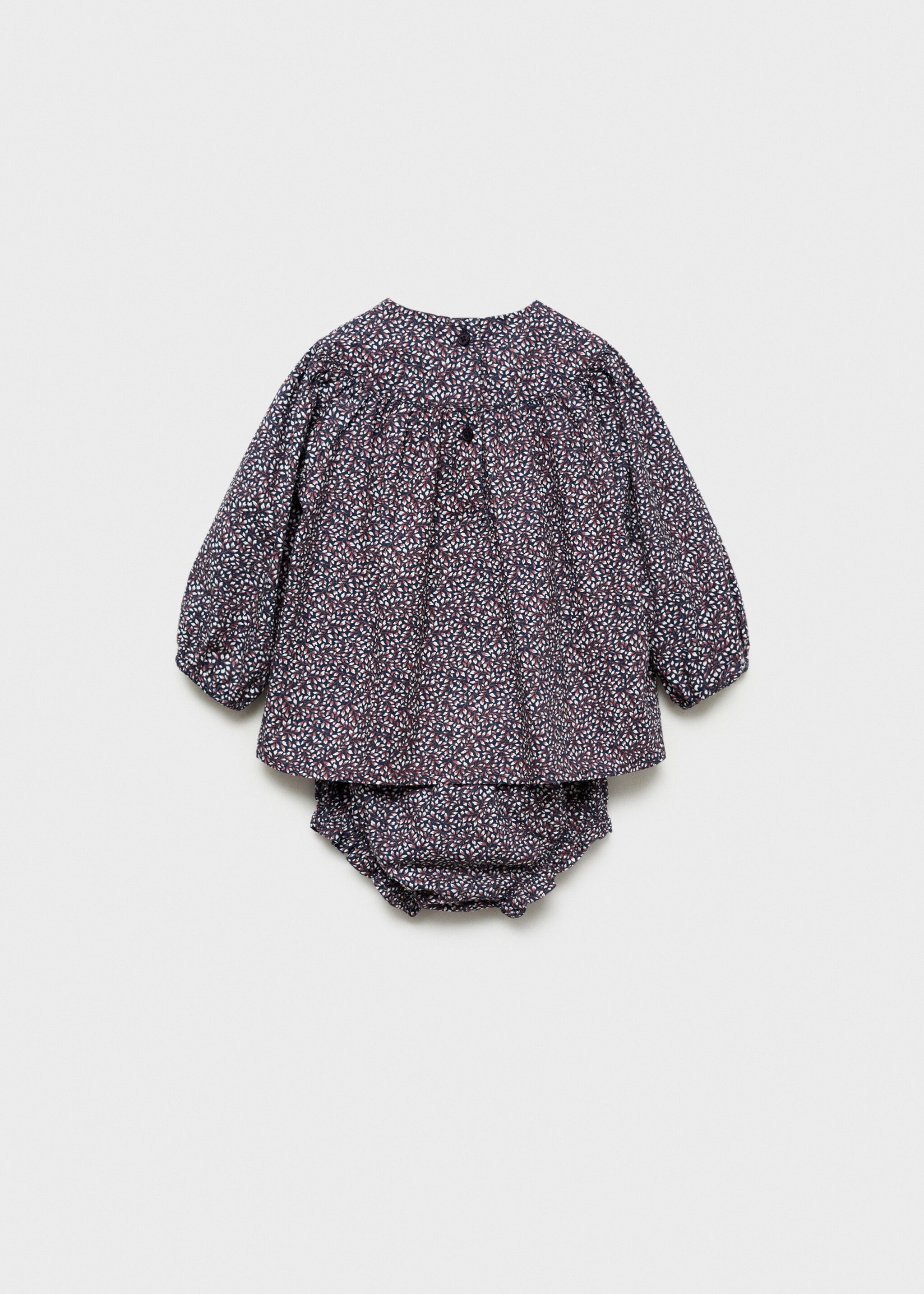 Gemustertes Kleid und Höschen - Rückseite des Artikels