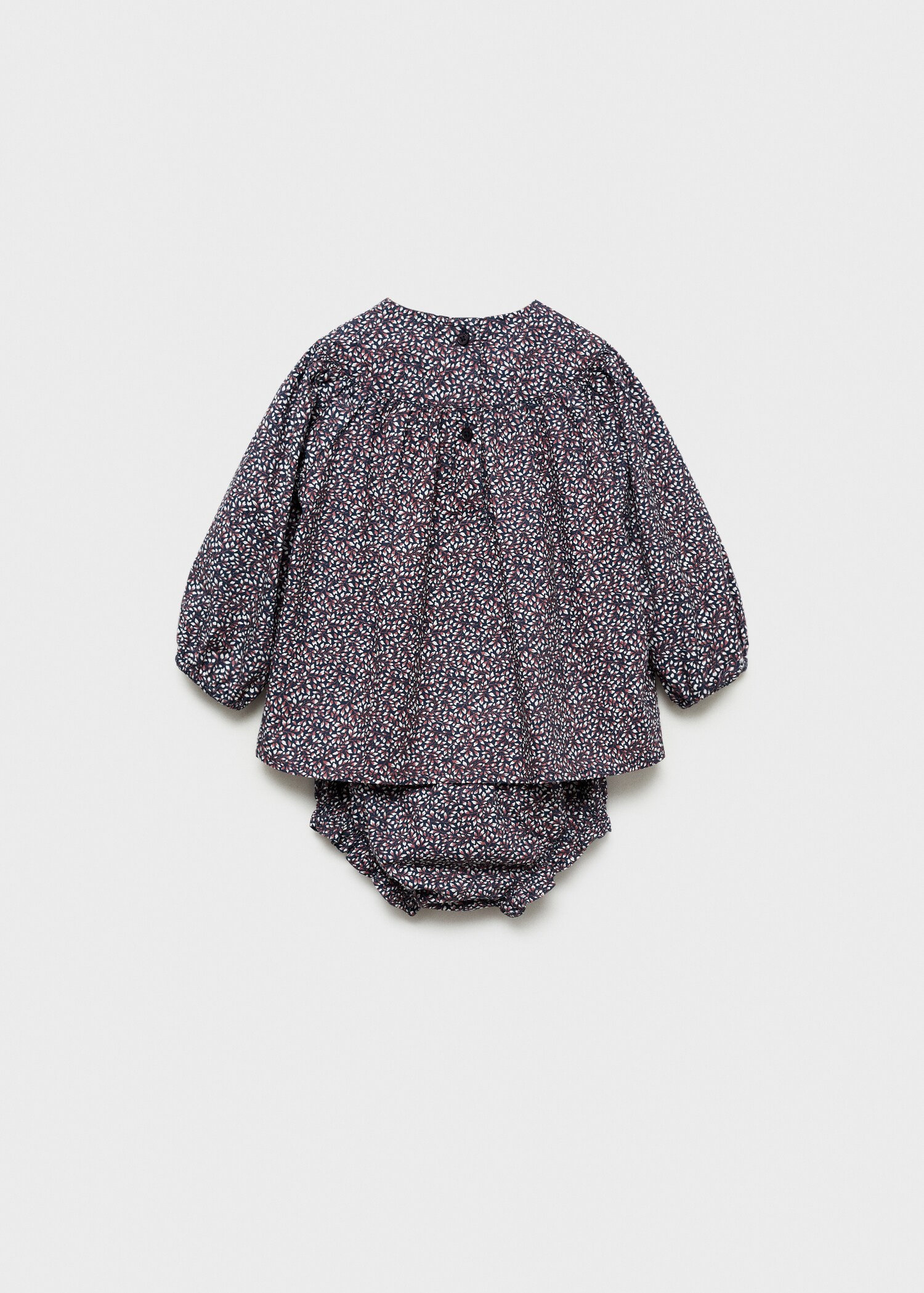 Gemustertes Kleid und Höschen - Rückseite des Artikels