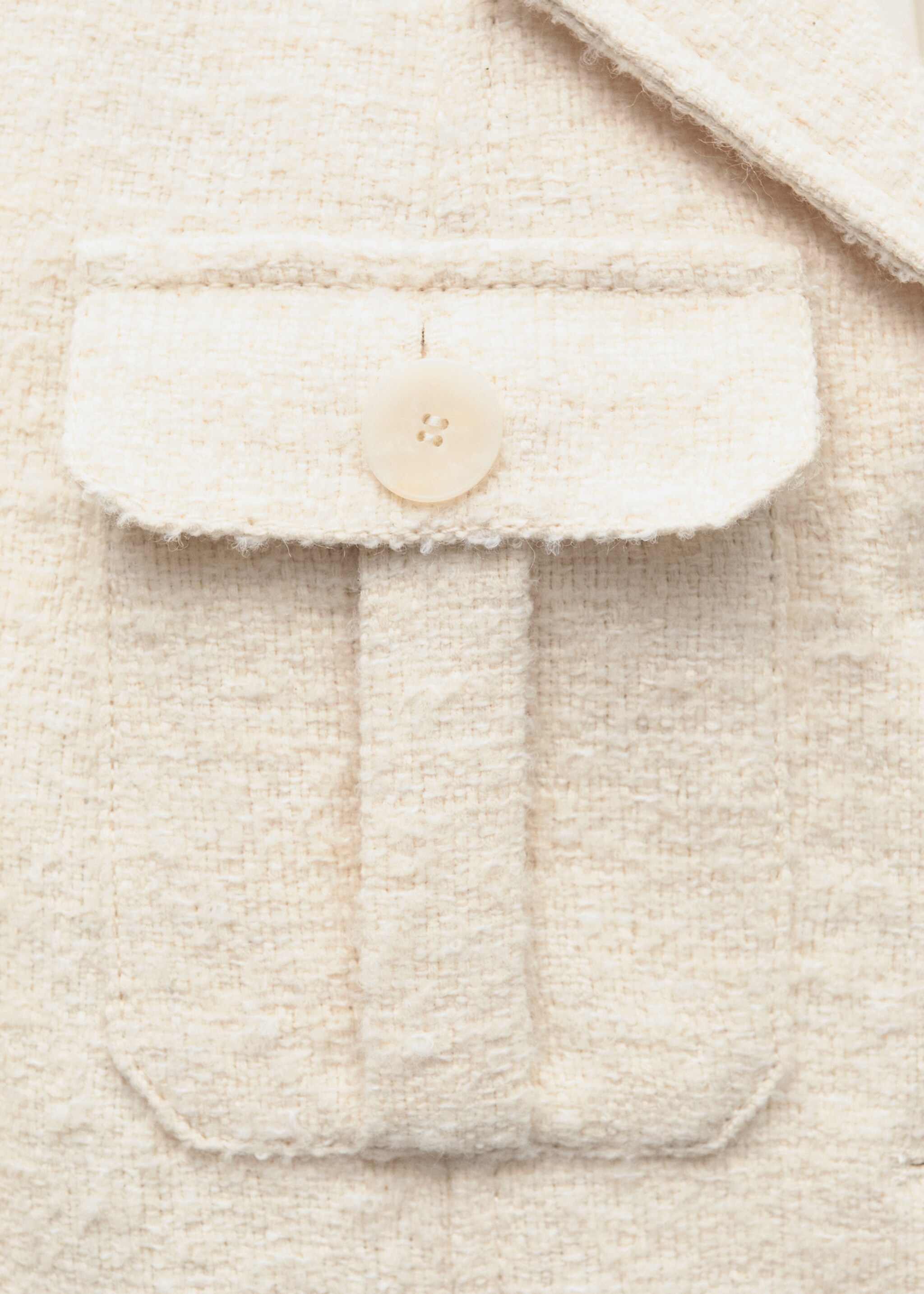 Tweedblazer mit Taschen - Detail des Artikels 8, Ecru. Ref: 77056759-00.