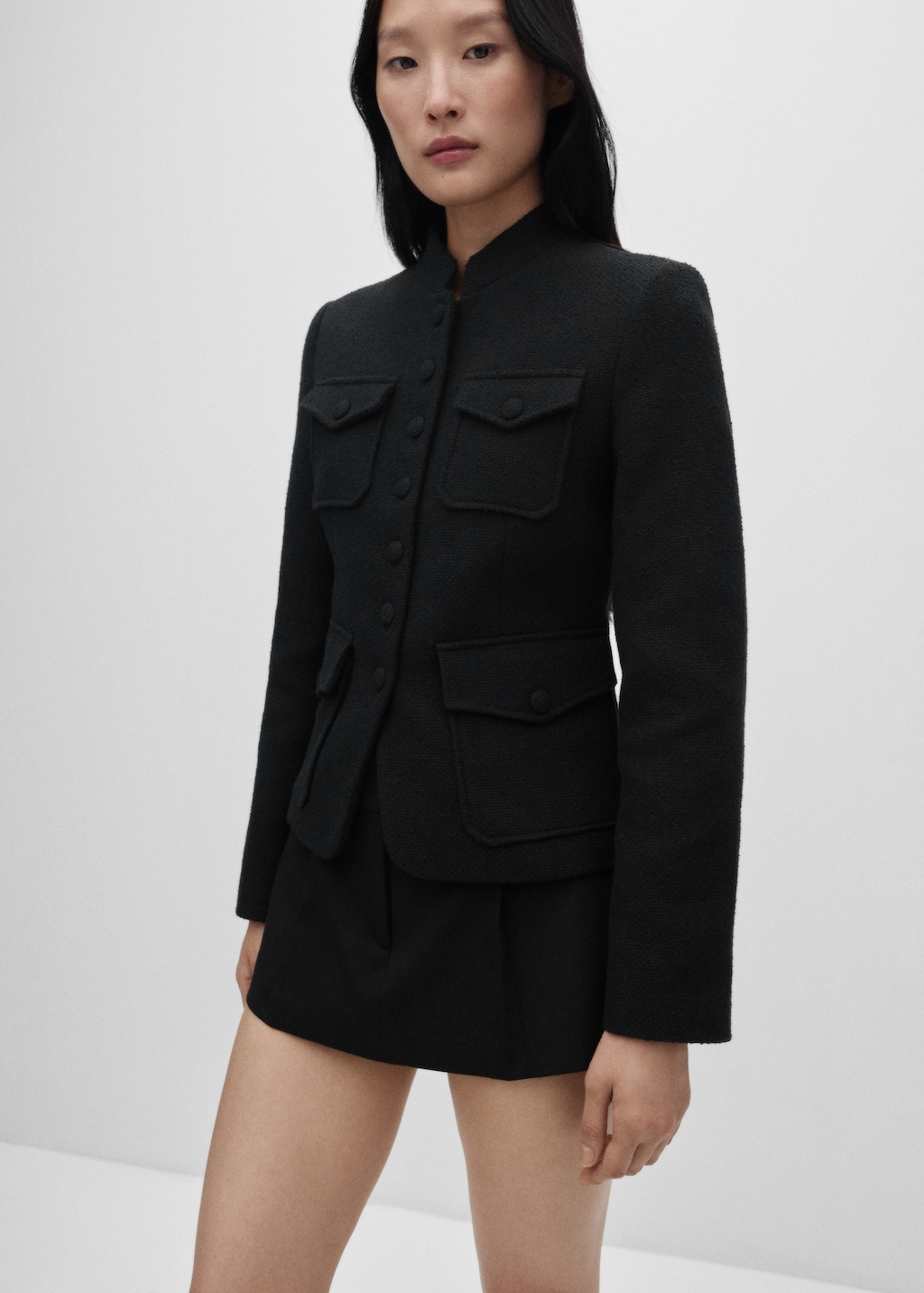 Pocket tweed jacket - Women | MANGO OUTLET USA