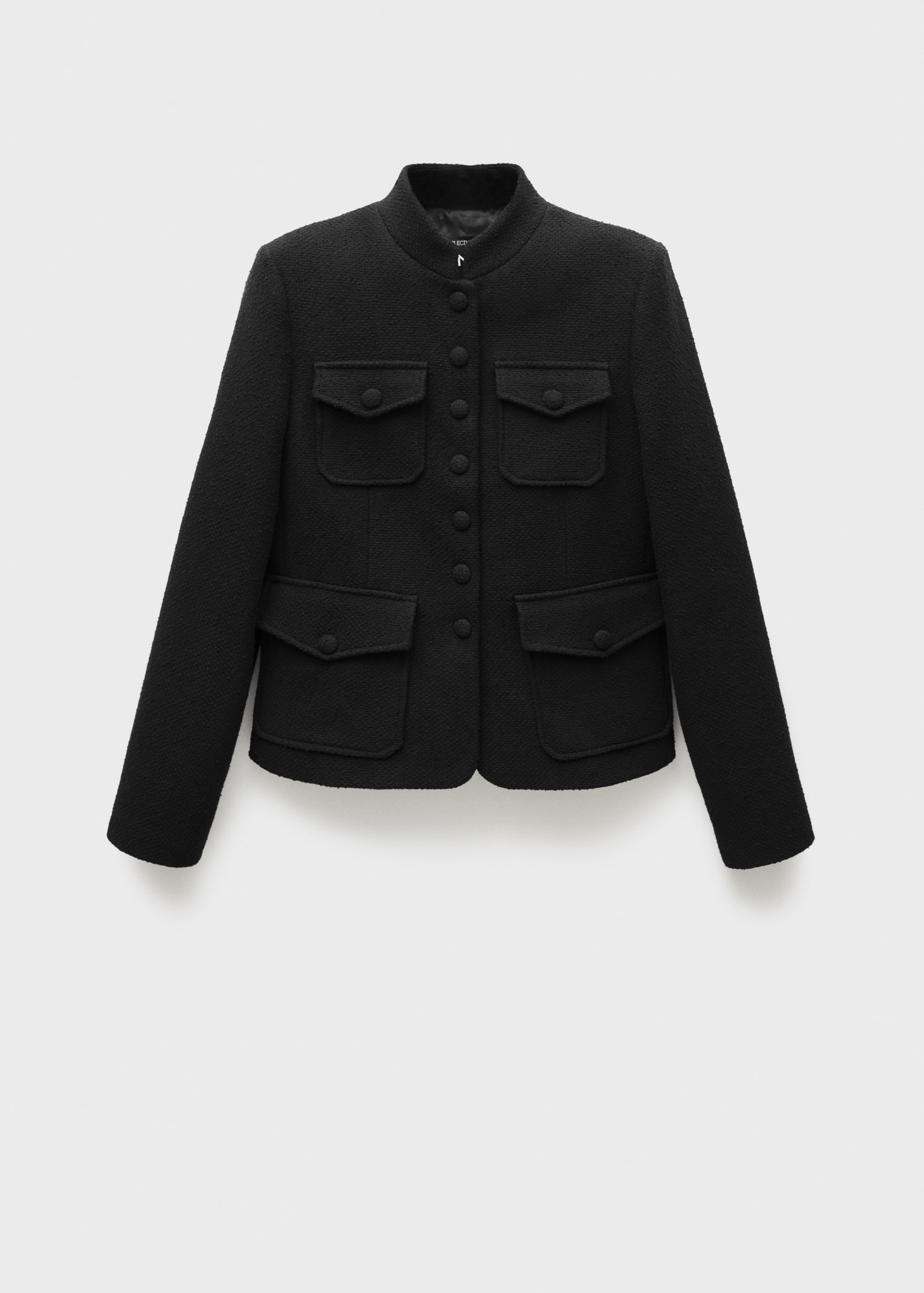 Pocket tweed jacket Women MANGO OUTLET USA - Main Image