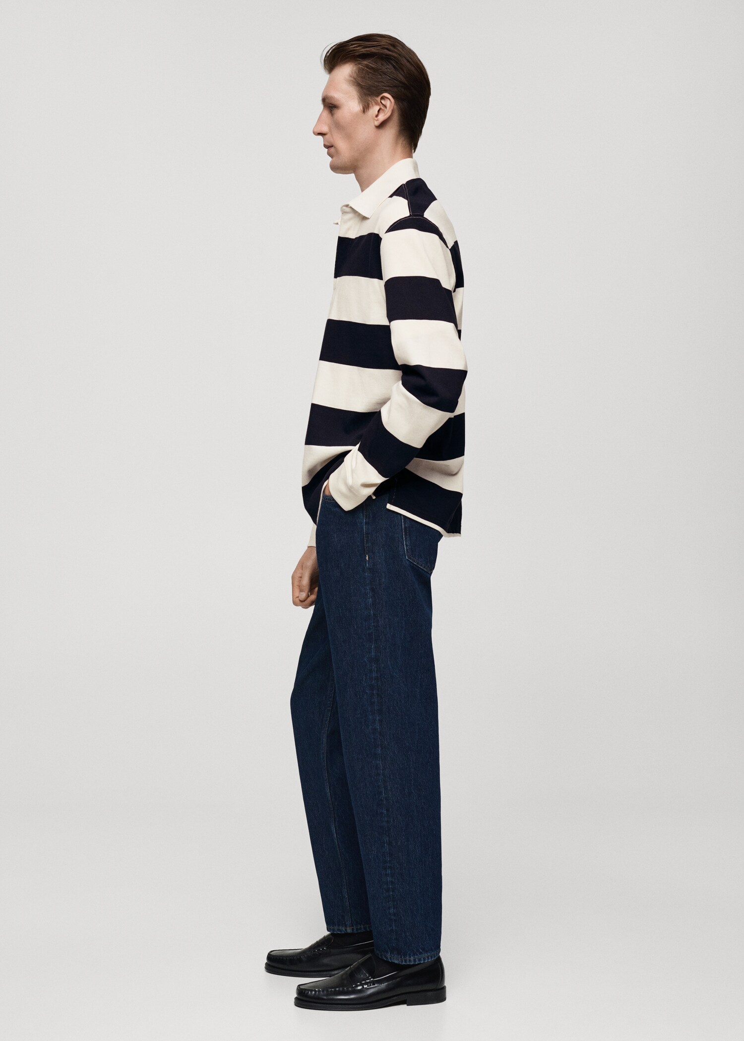 100% cotton striped regular-fit polo shirt - Details of the article 2