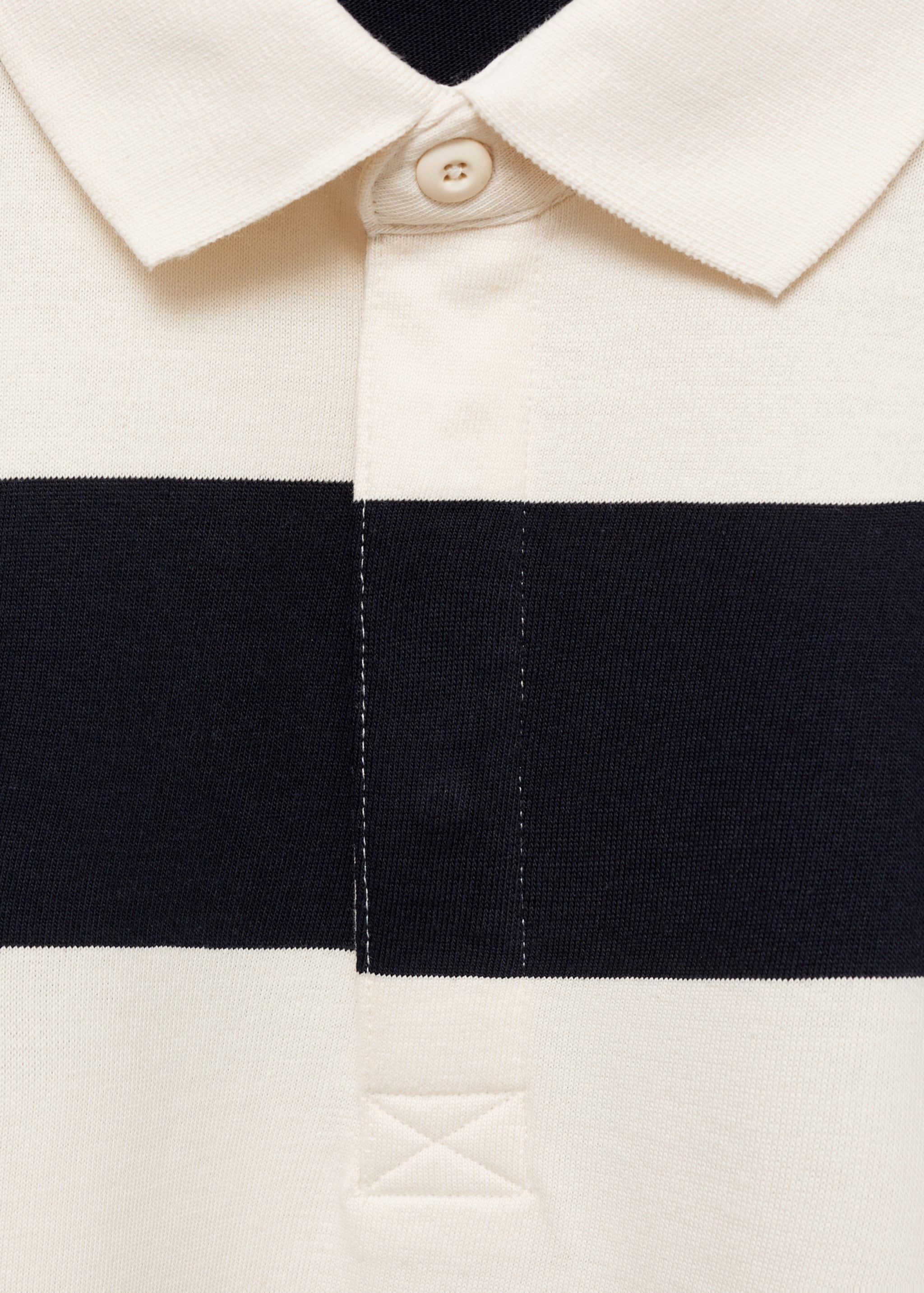 Polo 100% algodón rayas regular fit - Detalle del artículo 8, Azul marino oscuro. Ref: 77057112-00.