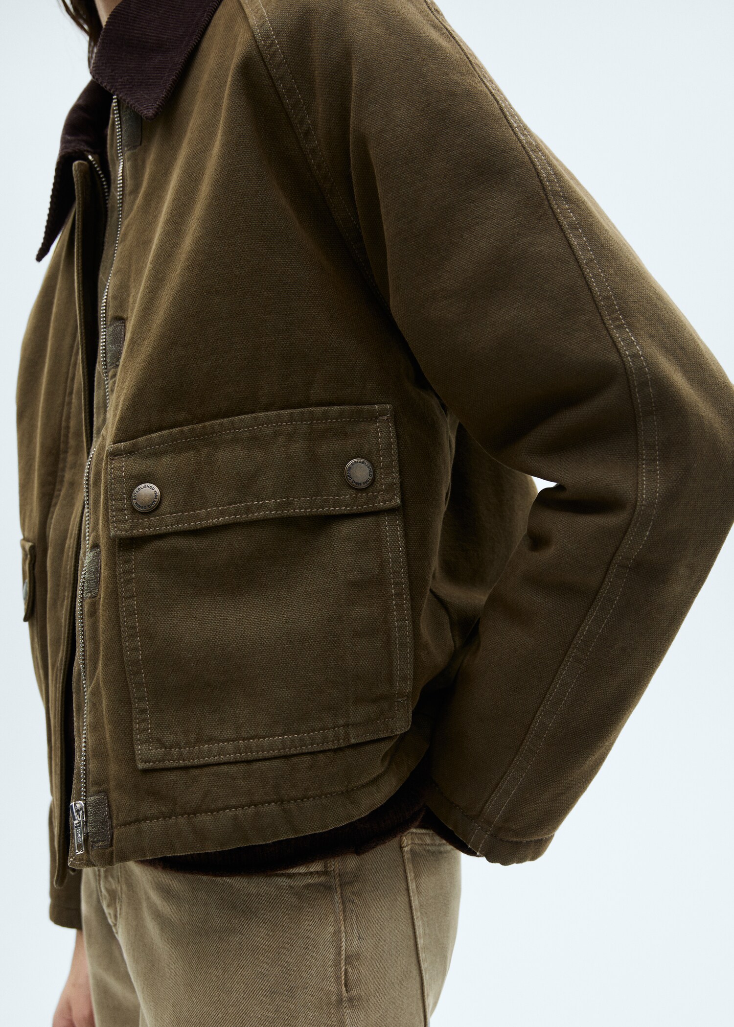 Jeans-Parka mit Kontrastkragen - Detail des Artikels 6