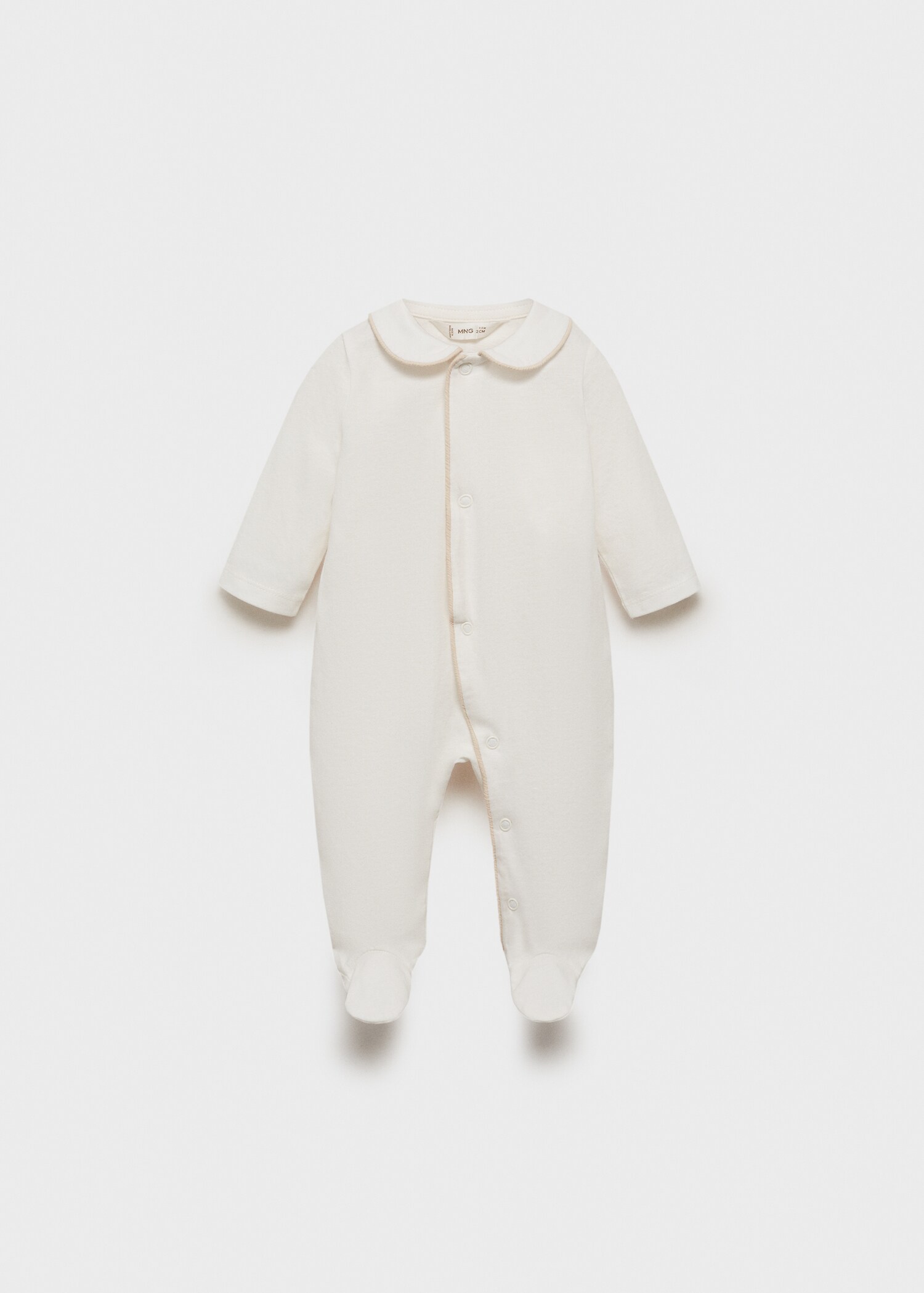 Babydoll-neck bodysuit pyjamas - Article without model