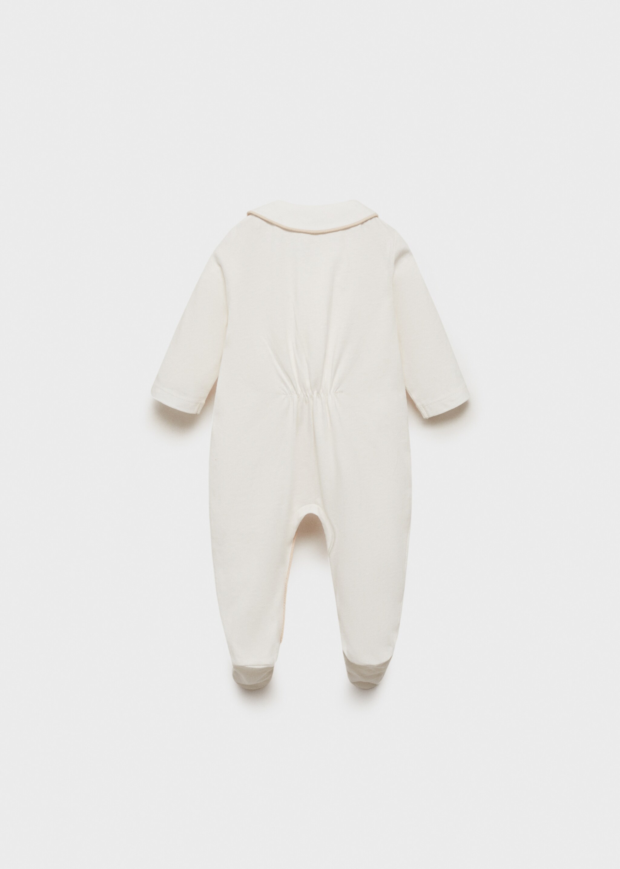 Babydoll-neck bodysuit pyjamas - Reverse of the article