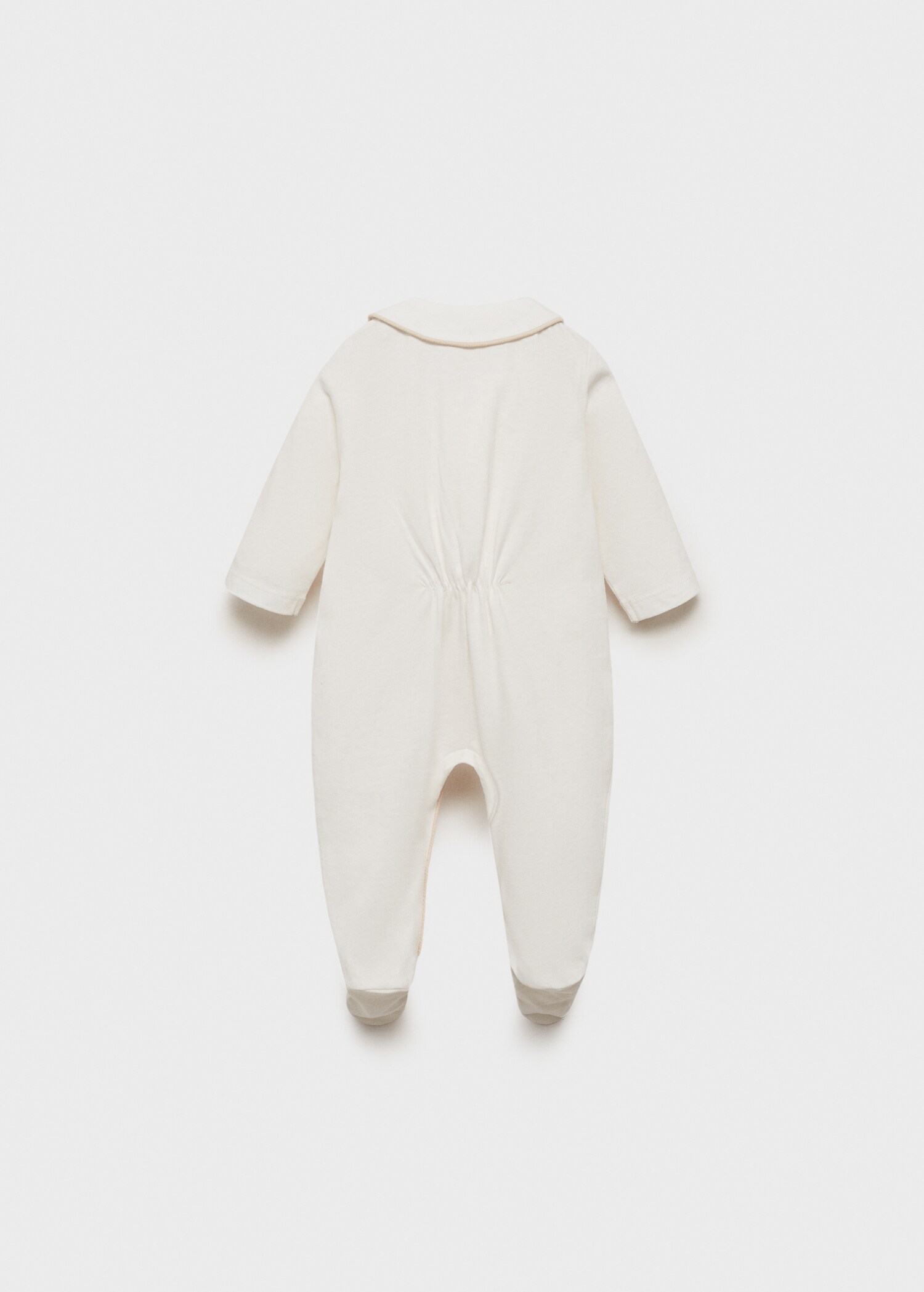 Babydoll-neck bodysuit pyjamas - Reverse of the article
