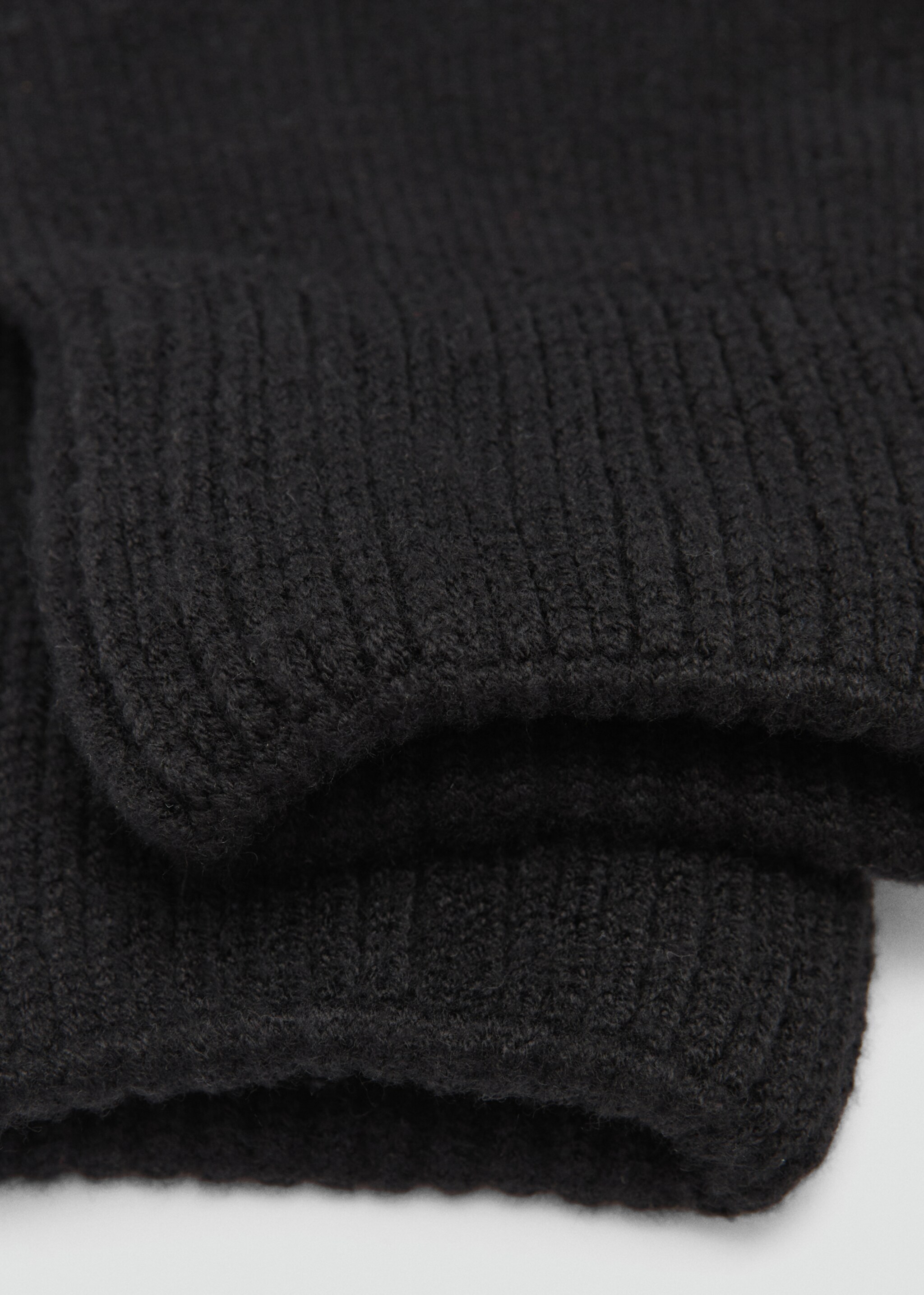 Strickhandschuhe - Mittlere Ansicht, Schwarz. Ref: 77057128-00.