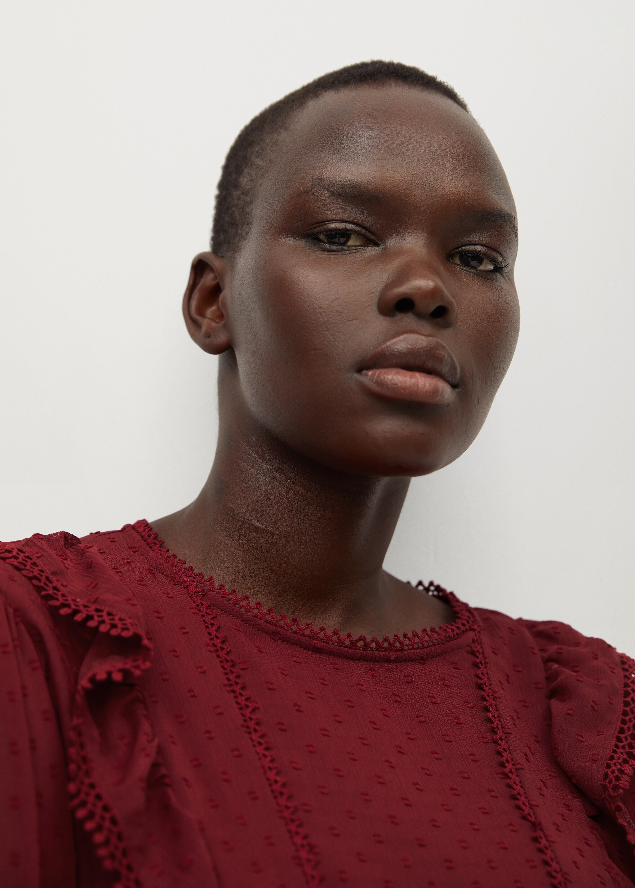 Ruffled plumeti blouse - Details of the article 1