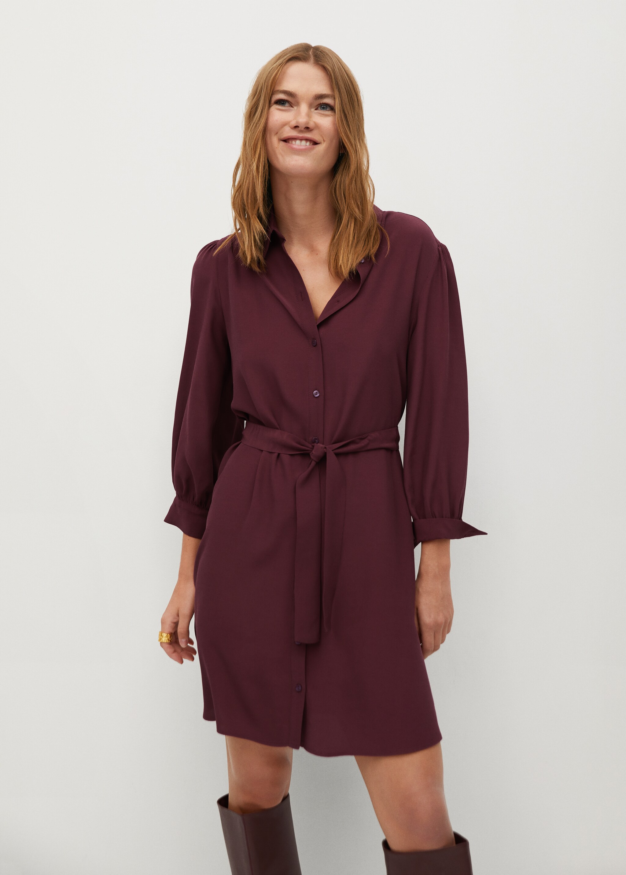 Belt shirt dress - Medium plane