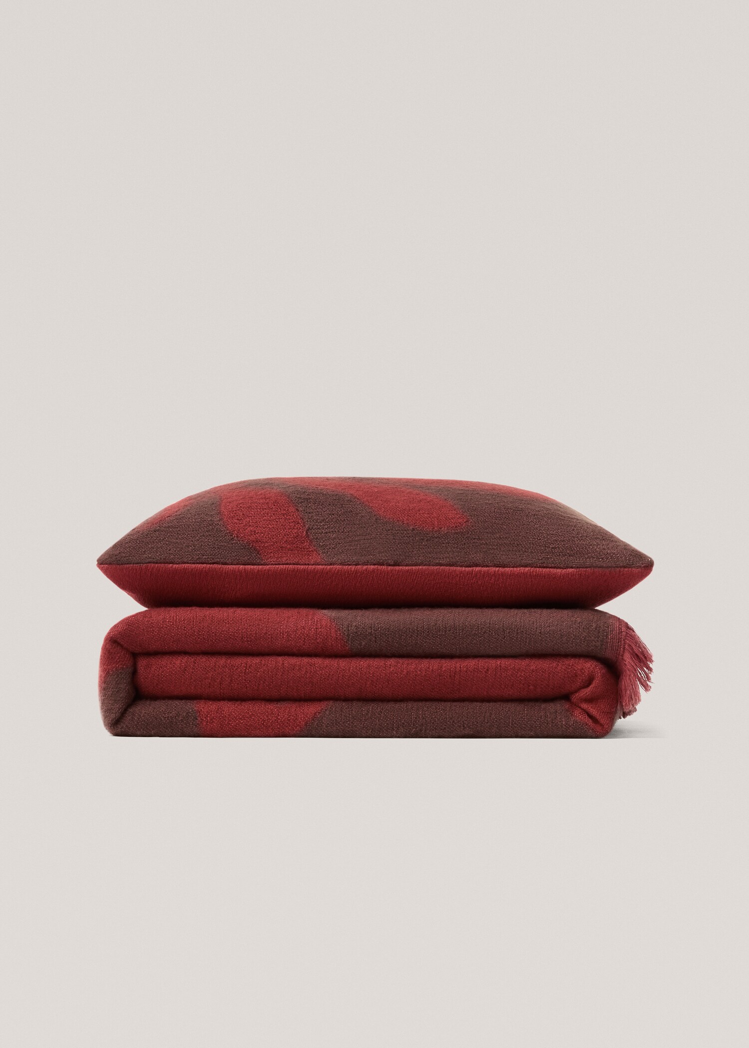 Cotton blanket with leaf design - Details of the article 3