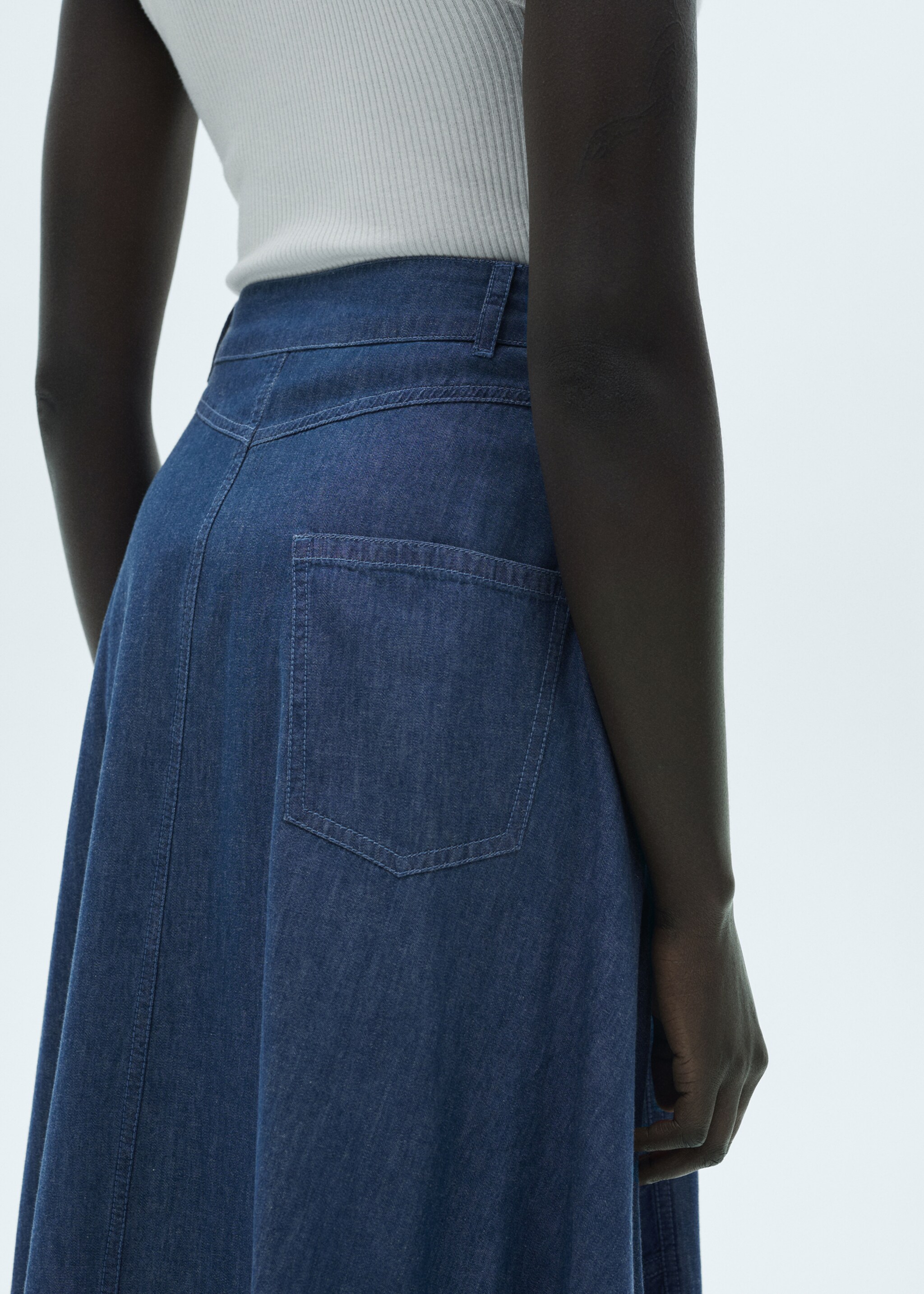 Zipped denim skirt - Details of the article 1