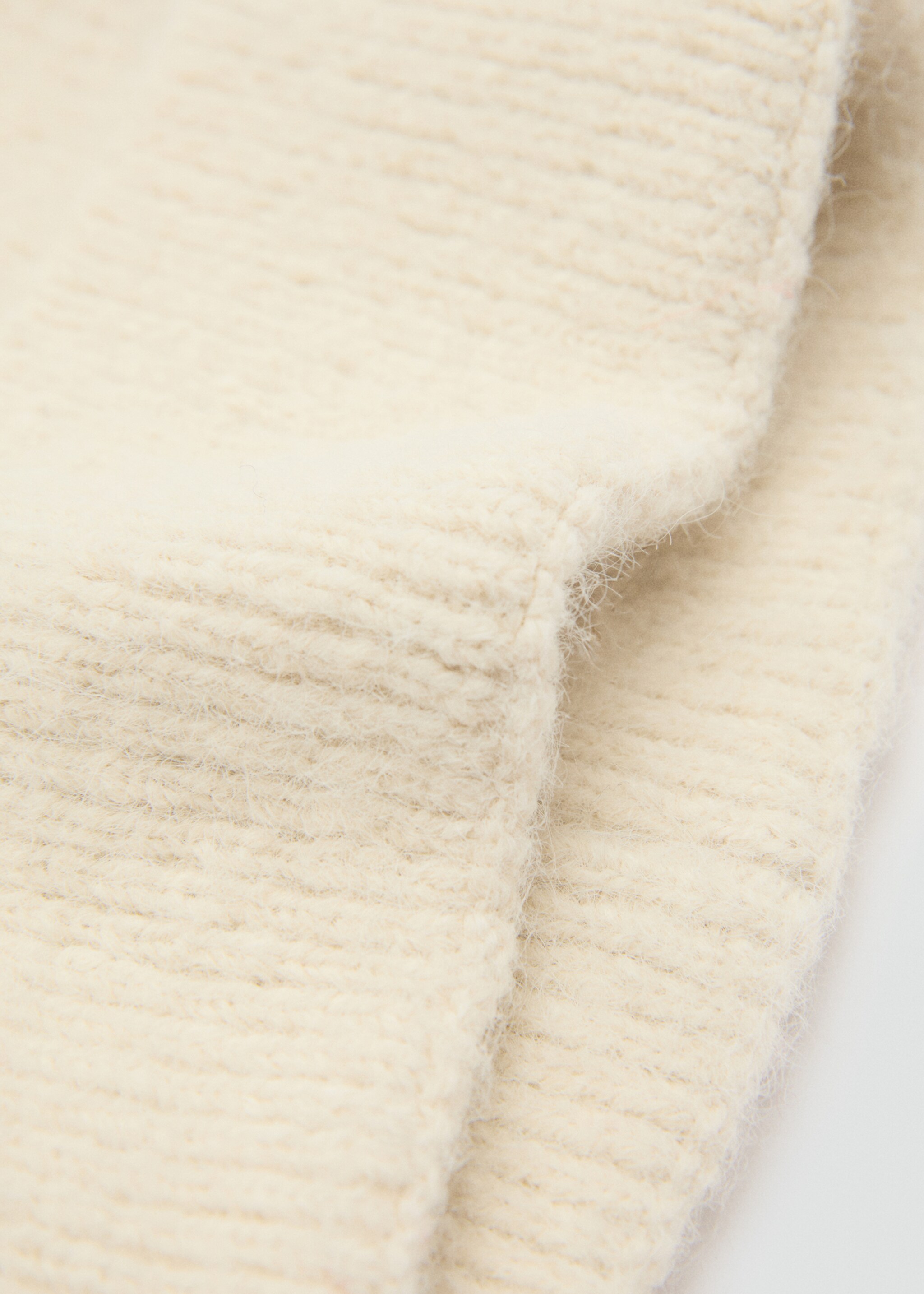 Knit beanie - Medium plane, Ecru. Ref: 77057649-00.