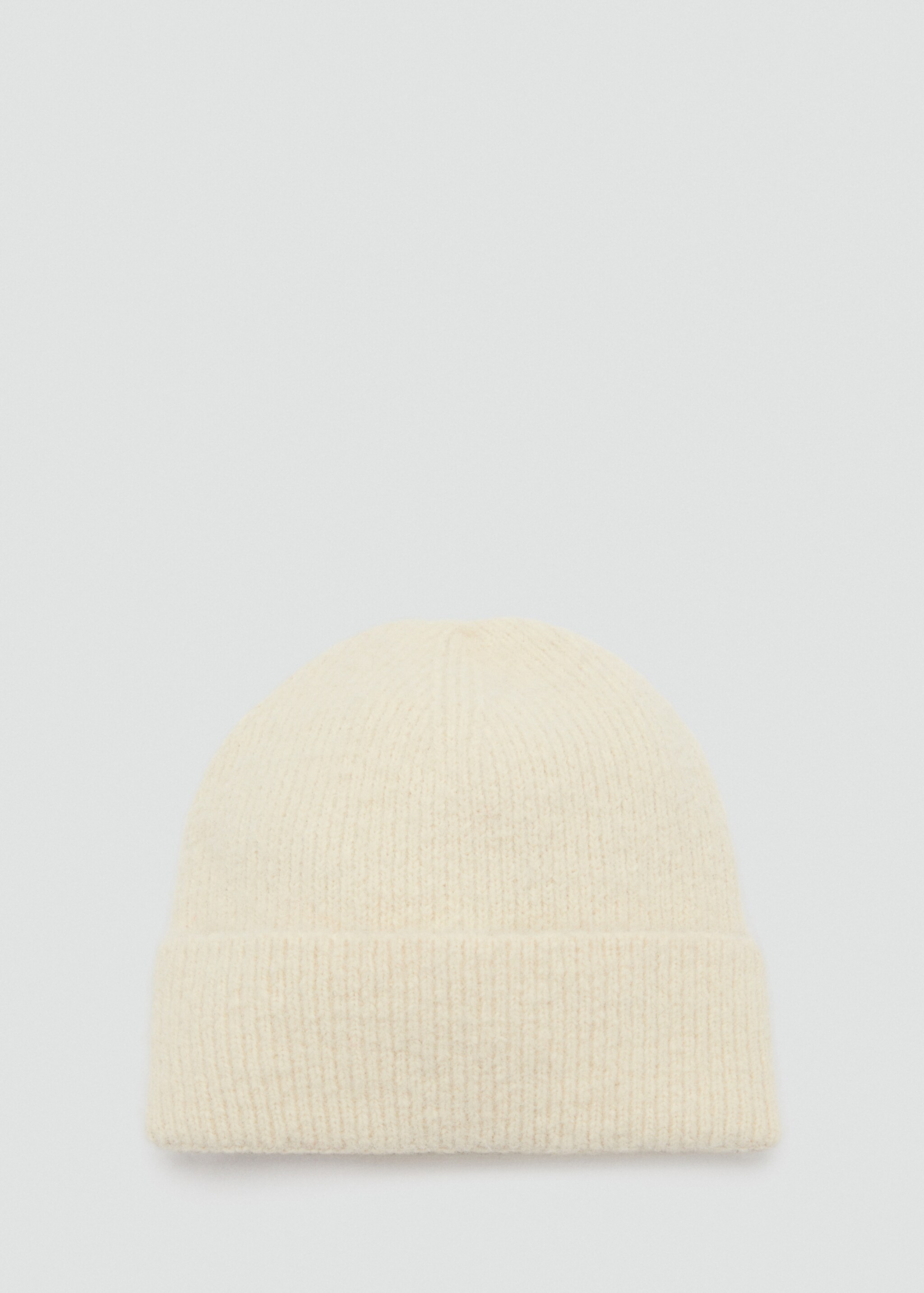 Knit beanie - Article without model, Ecru. Ref: 77057649-00.
