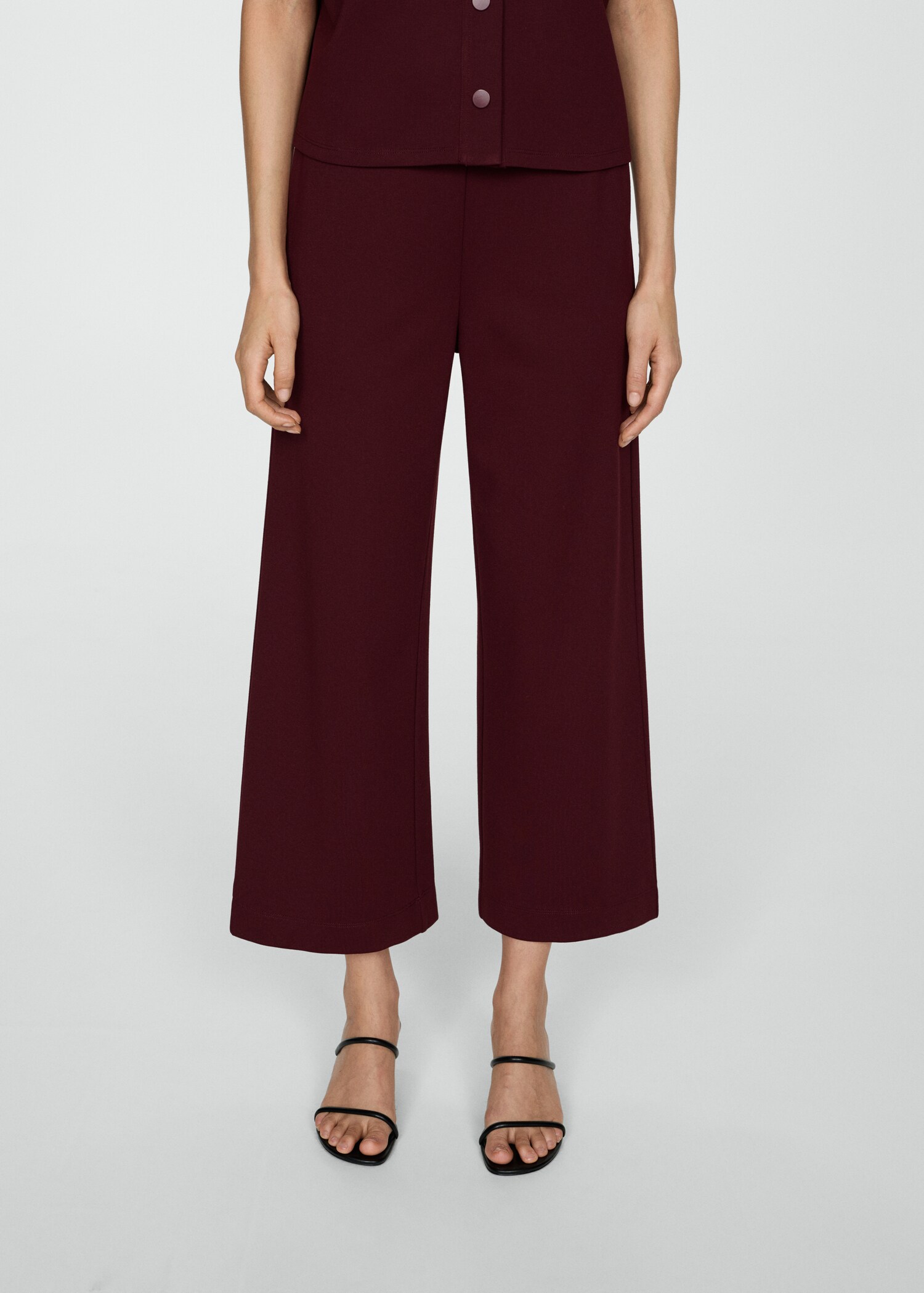 Knitted culotte trousers - Medium plane