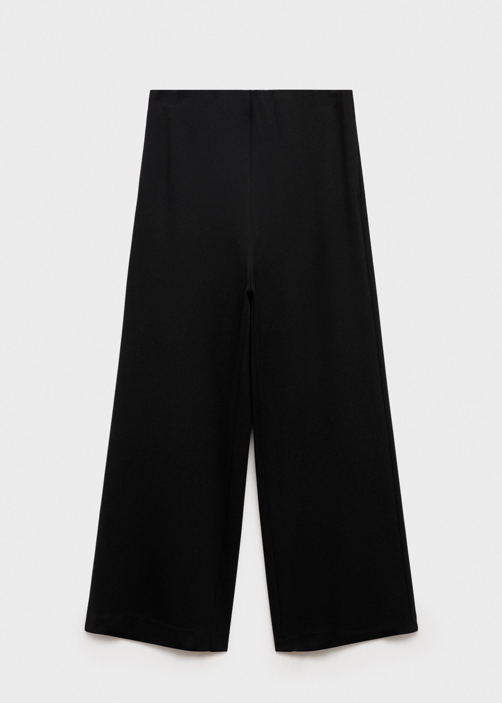 Knitted culotte trousers - Article without model, Black. Ref: 77057652-00.
