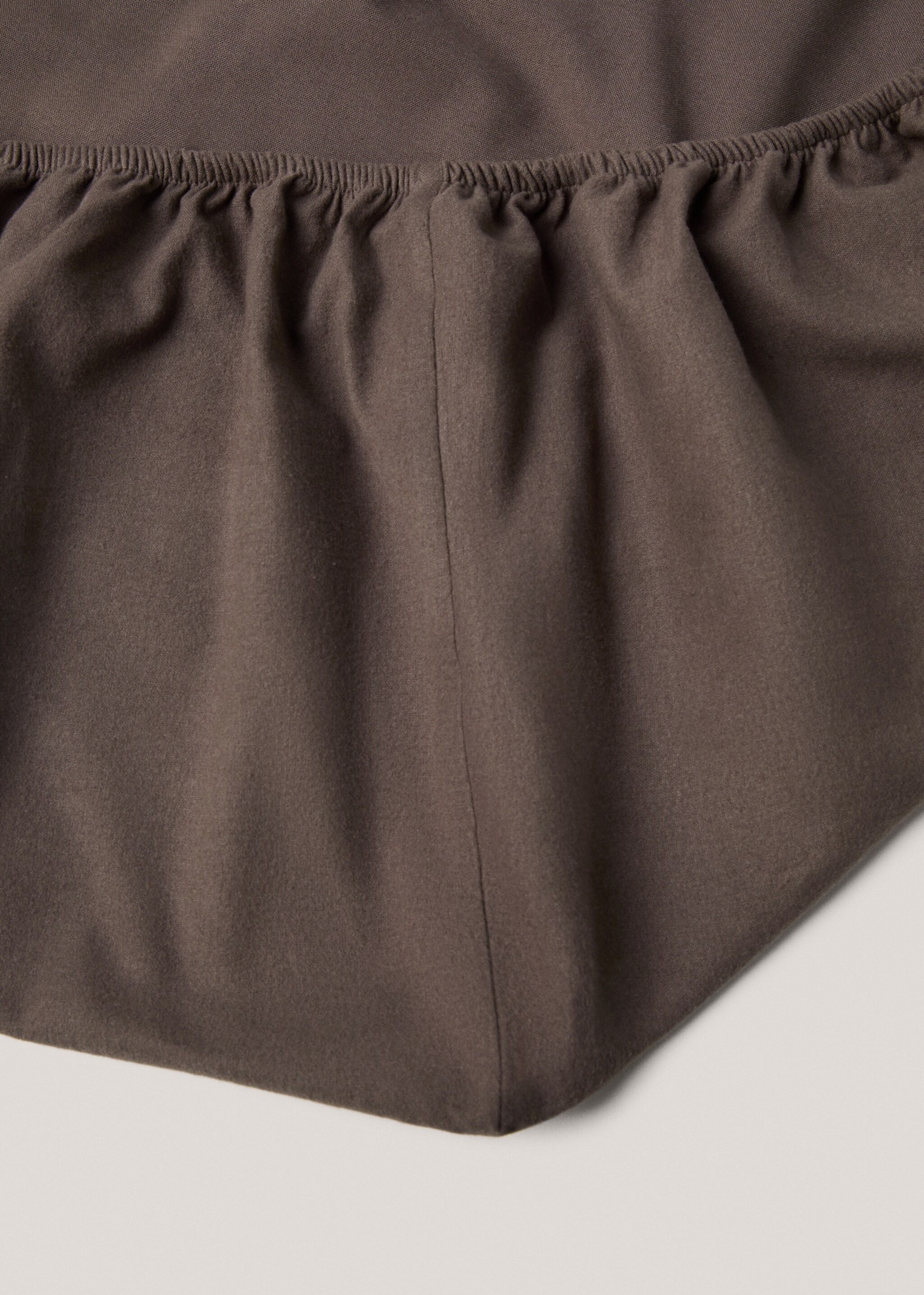 Llençol de sota franel·la lisa llit de 150/160cm - Article sense model, Xocolata. Ref: 77057655-00.