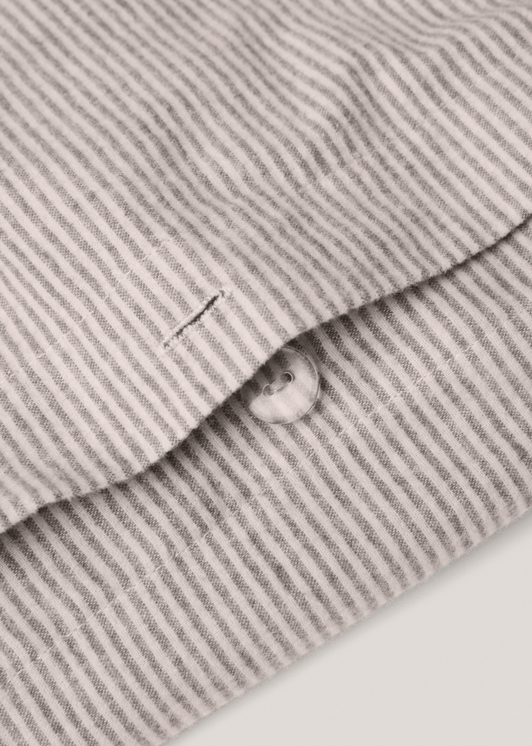 Duvet cover cotton flannel stripes bed 135cm - Details of the article 1, Beige. Ref: 77057657-00.
