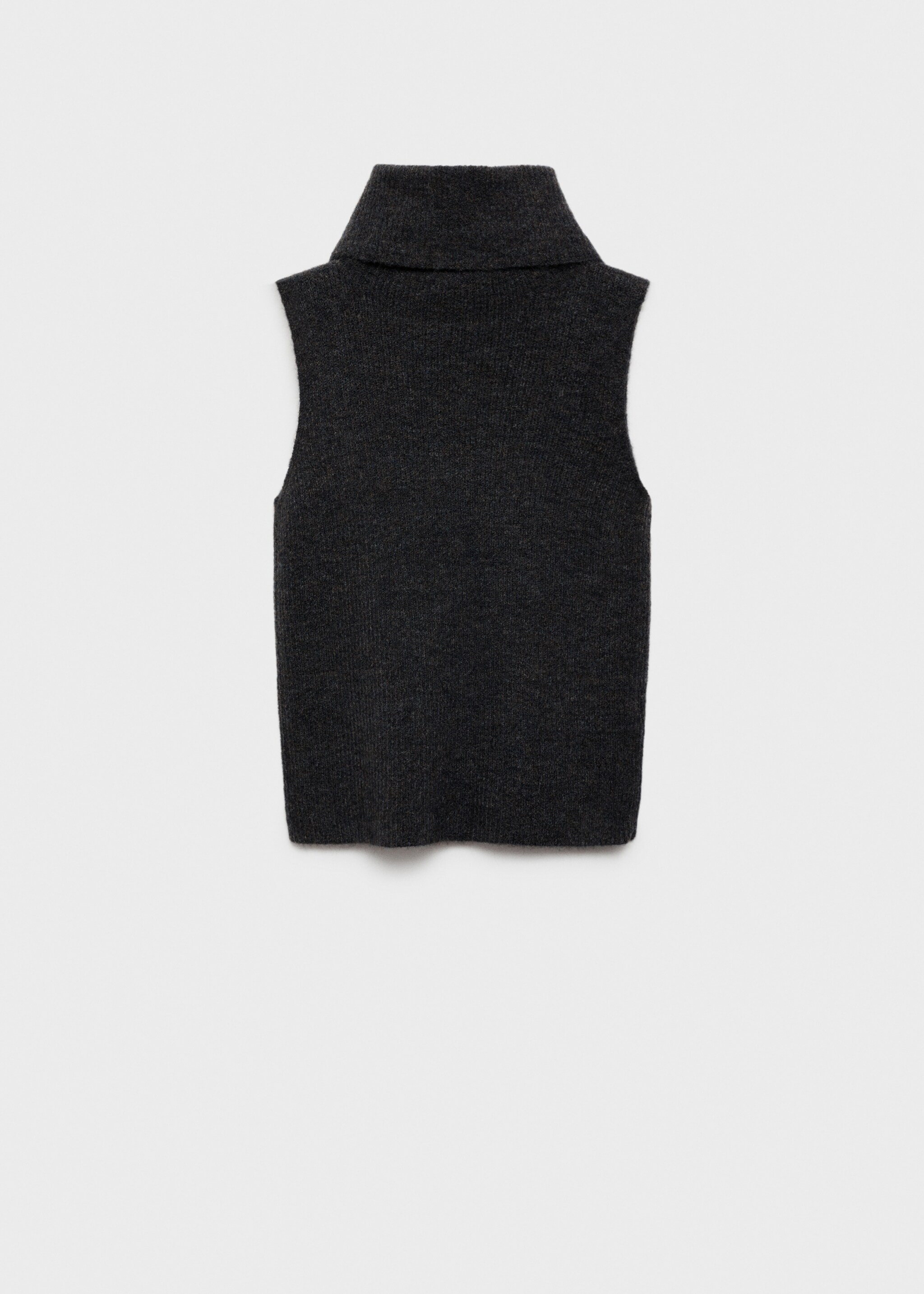 Turtleneck knitted top - Article without model, Charcoal. Ref: 77057662-00.