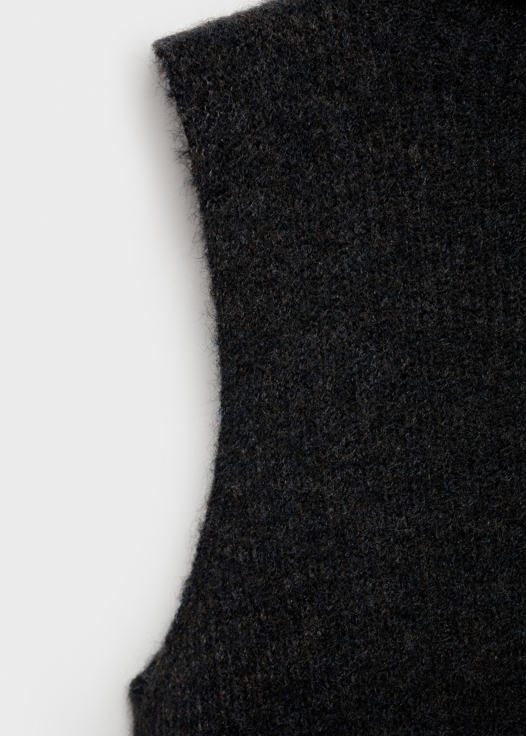 Turtleneck knitted top - Details of the article 0, Charcoal. Ref: 77057662-00.