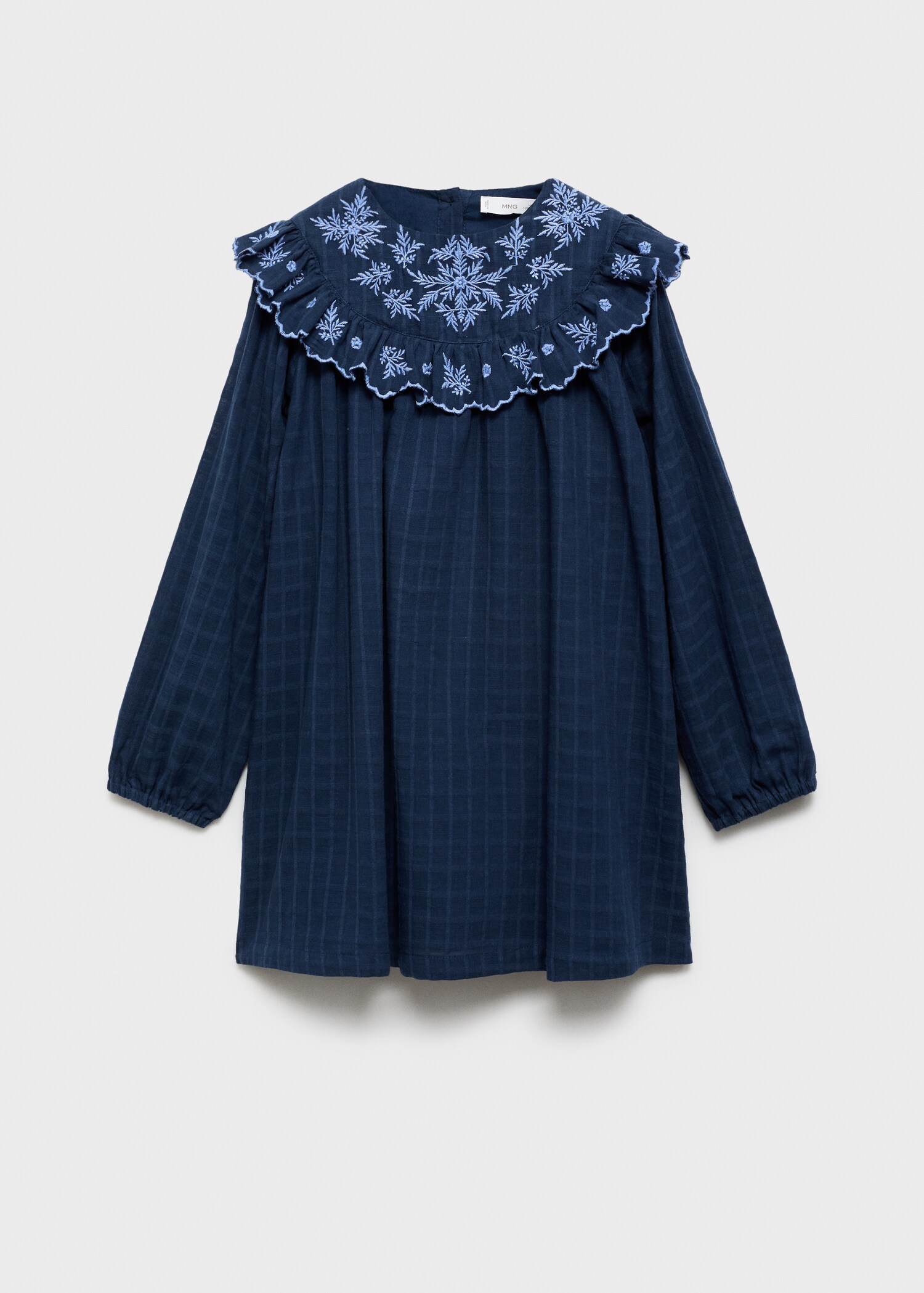 Robe carreaux détail brodé - Article sans modèle