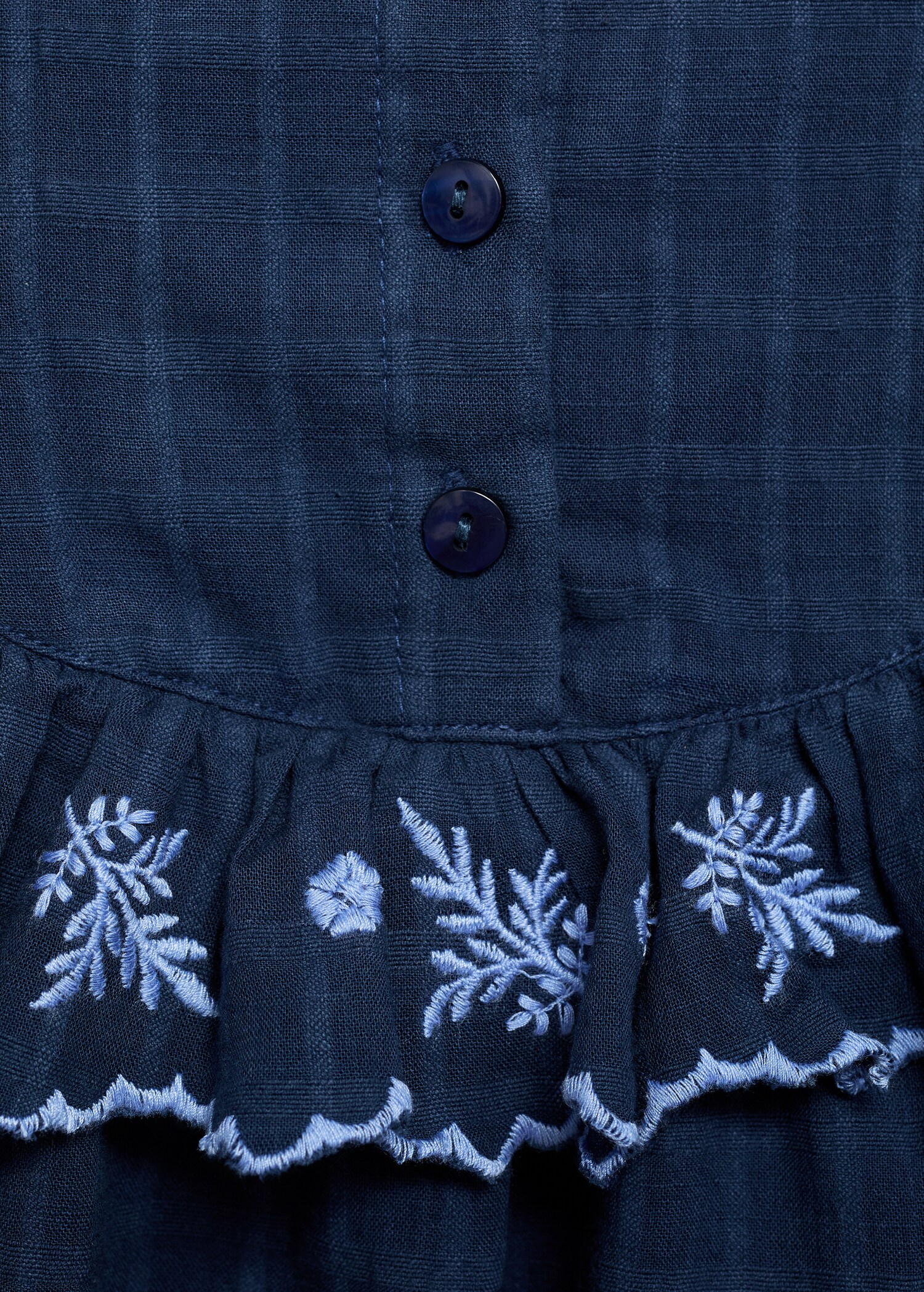 Robe carreaux détail brodé - Détail de l'article 0