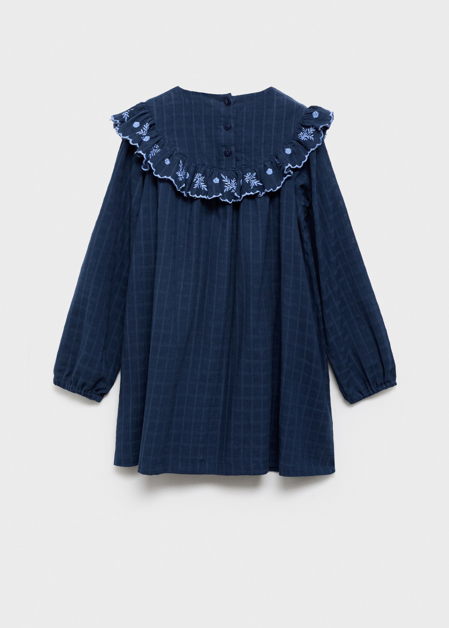 Robe carreaux détail brodé - Verso de l’article