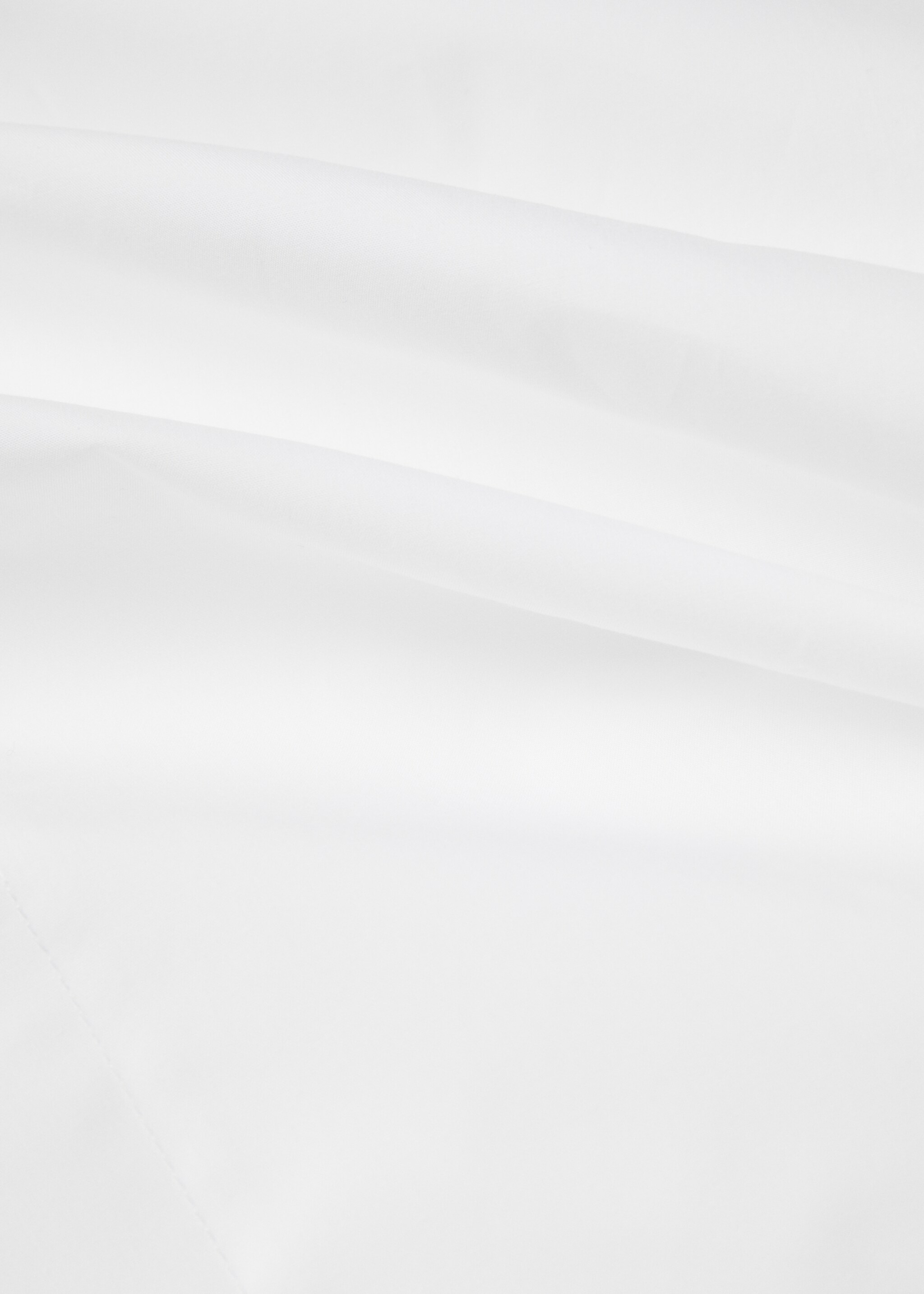 Double-embroidered flat sheet for queen bed - Details of the article 2, Blue. Ref: 77057670-00.