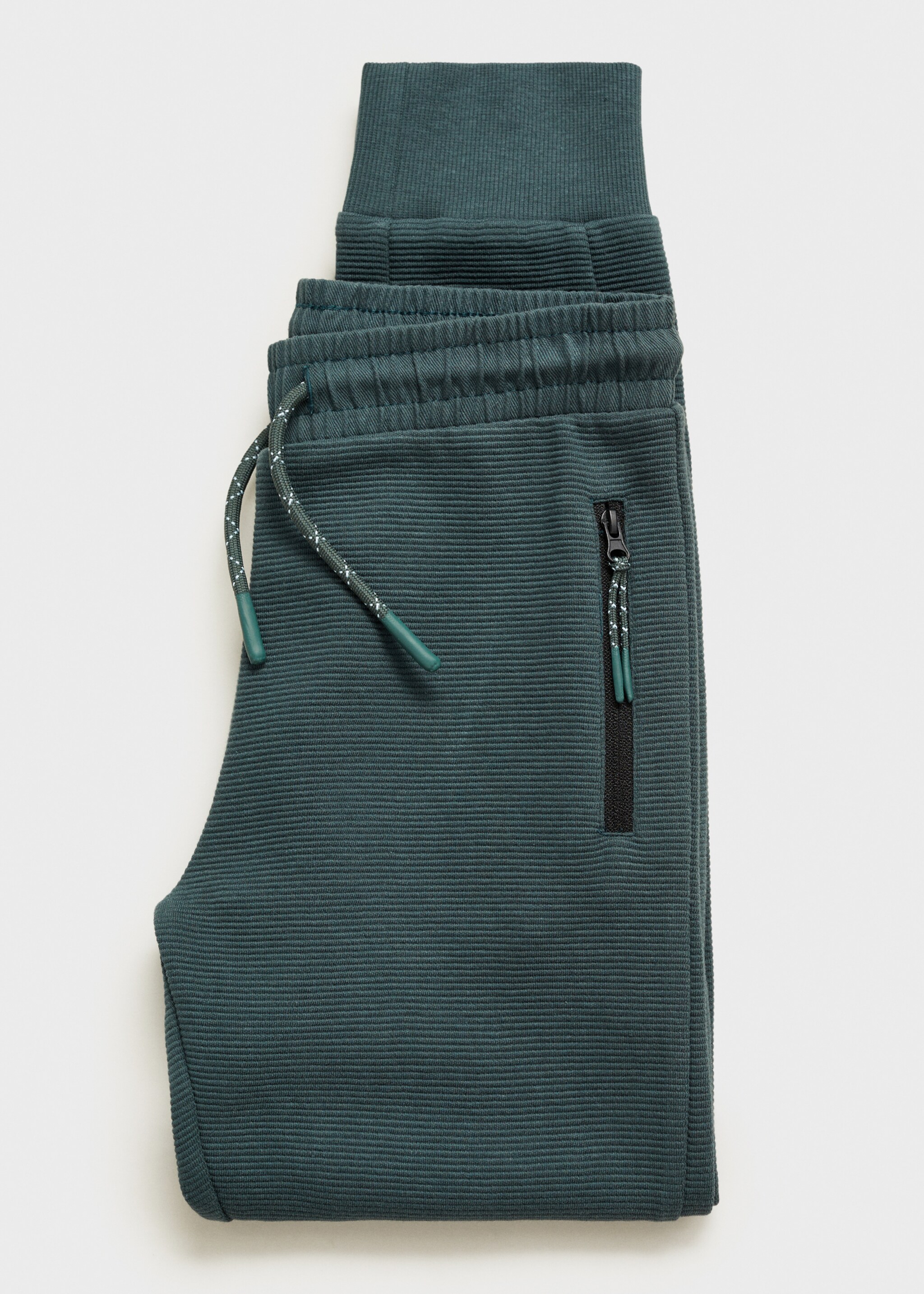 Pantalons jogger butxaques cremallera - Detall de l'article 0, Verd fosc. Ref: 77057673-00.