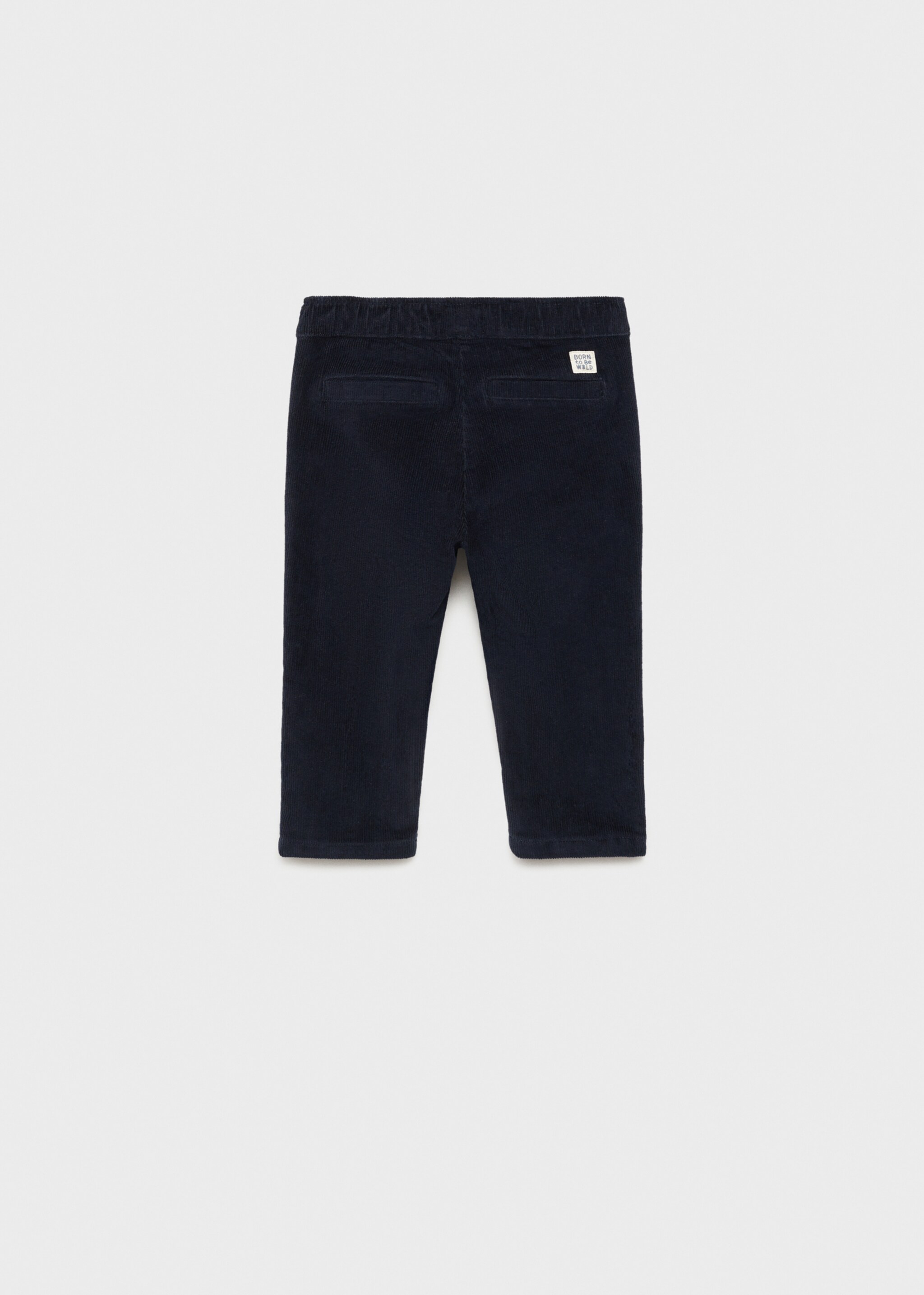 Gevoerde corduroy broek - Achterkant van het artikel, Donkermarine. Ref: 77057675-00.