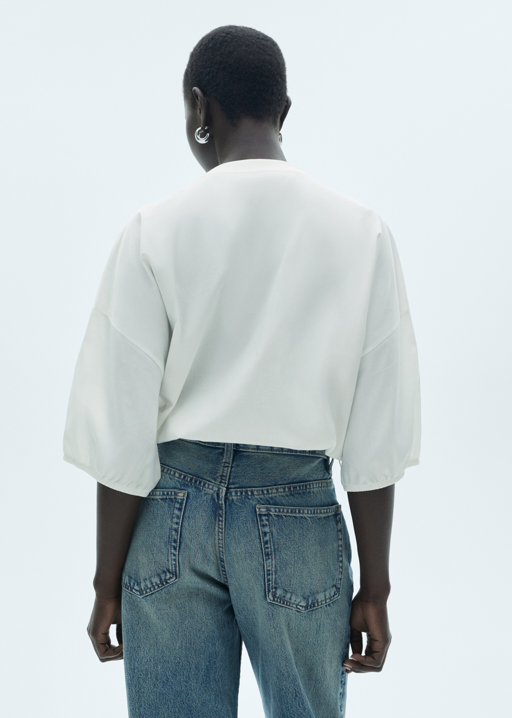 Pockets cotton T-shirt - Reverse of the article