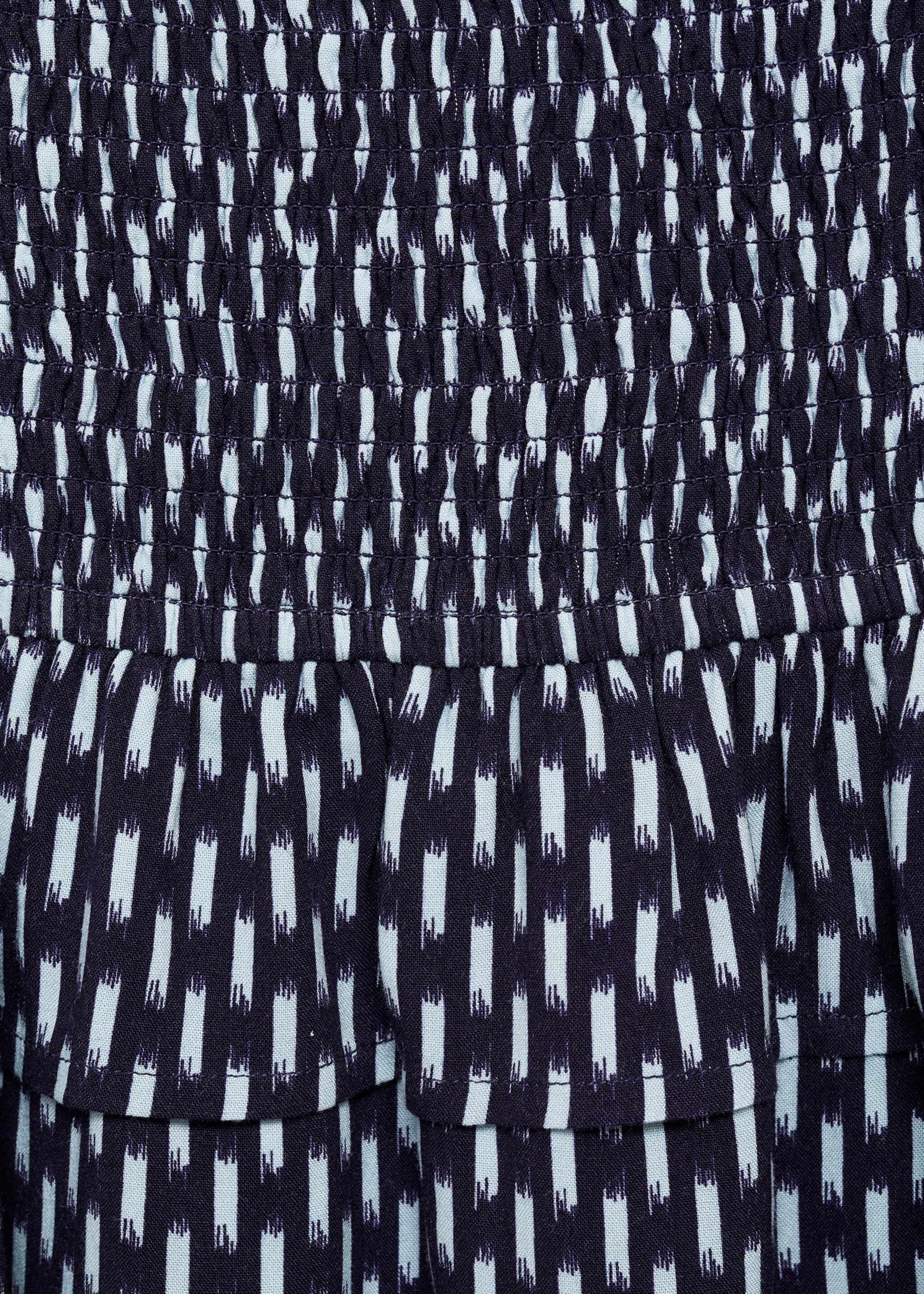 Φούστα σούρες βολάν - Λεπτομέρεια του προϊόντος 8, Σκούρο Μπλε Μαρέν. Ref: 77057677-00.