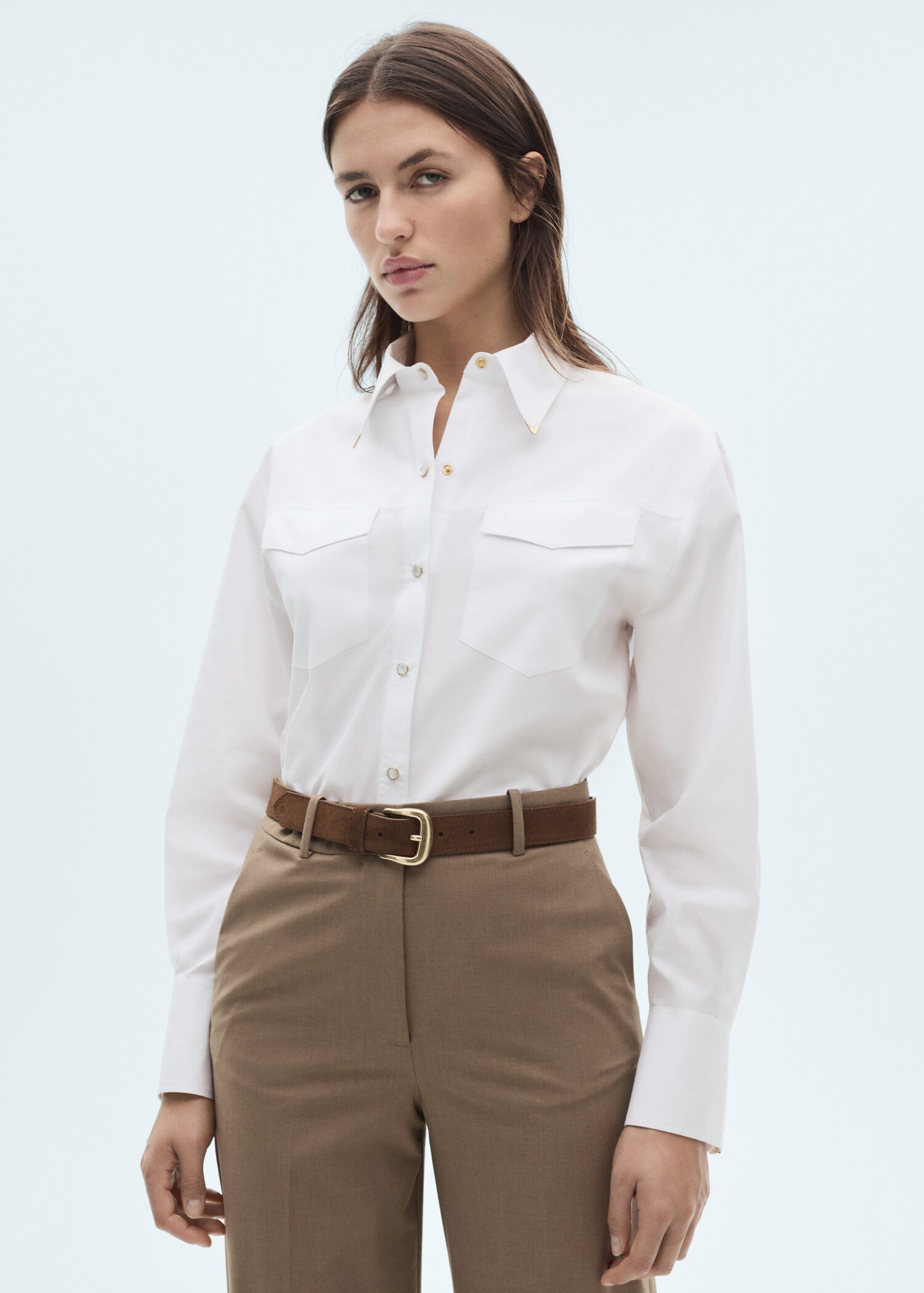 Hemd mit Metallic-Details - Mittlere Ansicht